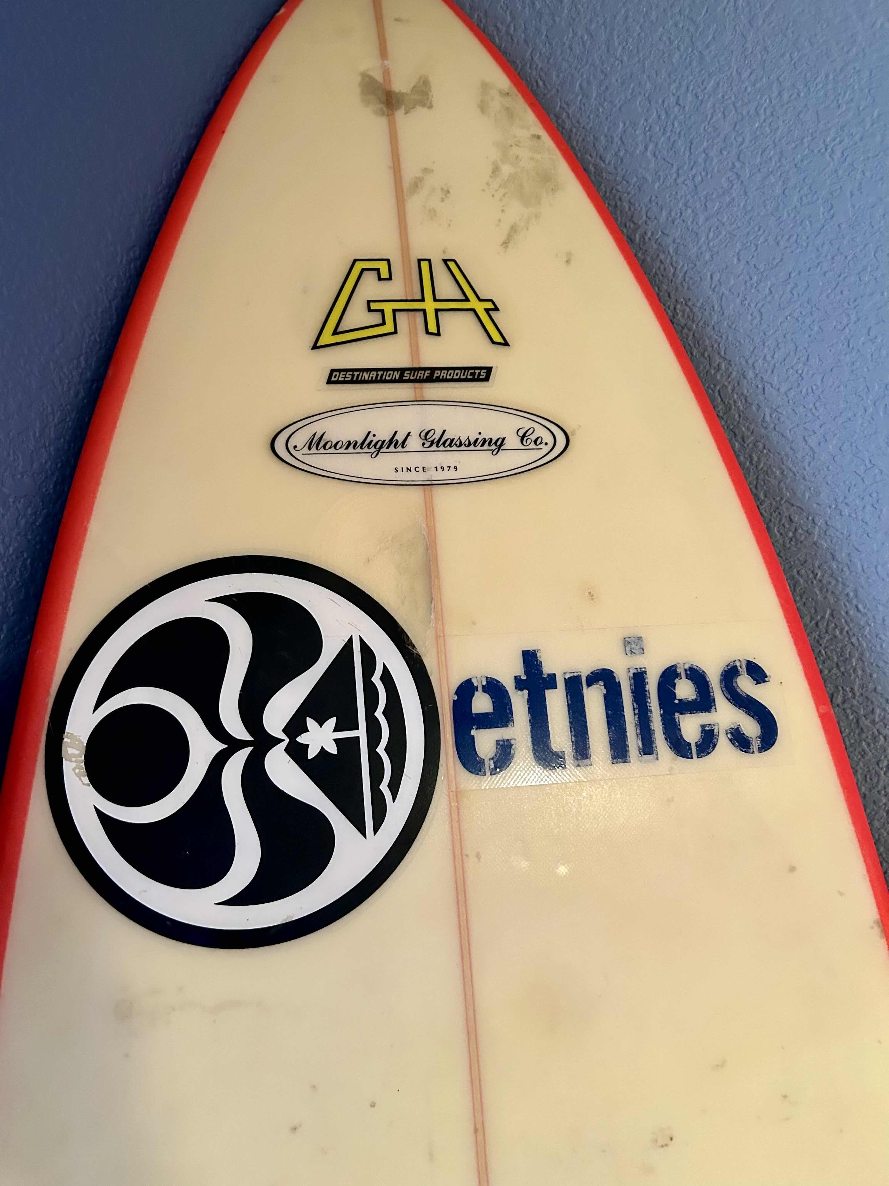 Photo 5 of MOONLIGHT GLASSING CO. SURF BOARD TRI-FIN 76”