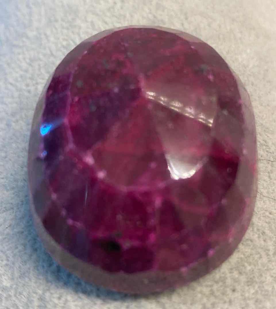 Photo 3 of RUBY CORUNDUM OVAL FACETED 342.5 cts GEMSTONE GLA CERTIFIED 111412