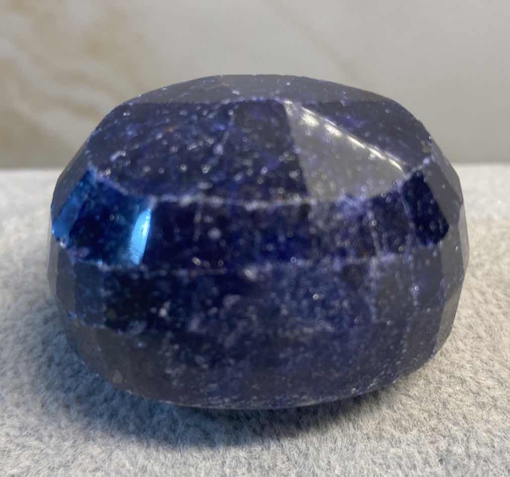 Photo 4 of  BLUE SAPPHIRE  (CORUNDUM) OVAL FACETED 342.5 cts GEMSTONE GLA CERTIFIED 031813