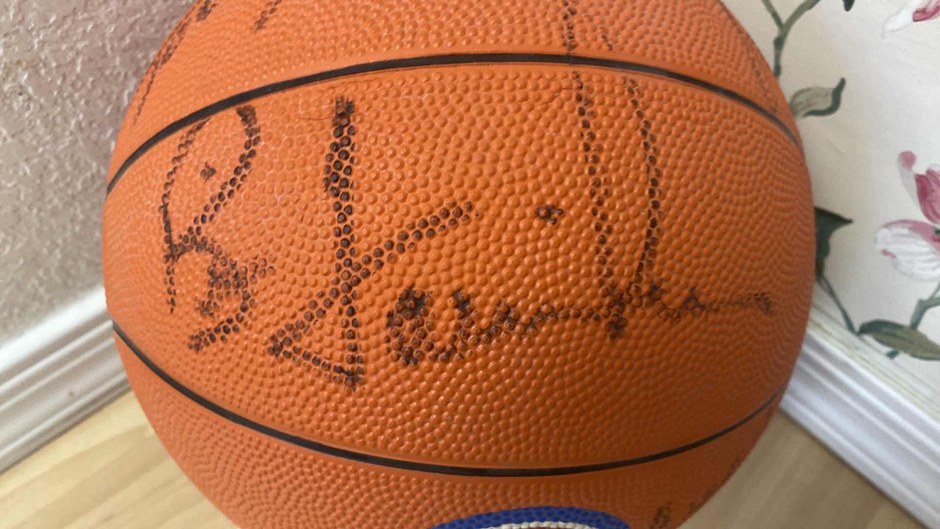 Photo 6 of DETROIT PISTONS AUTOGRAPHED BASKETBALL-WITH 1990 POSTER