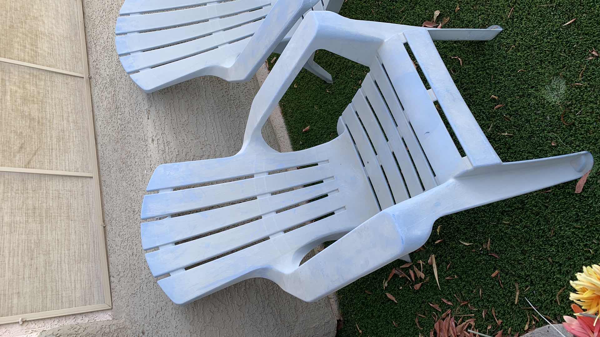 Photo 2 of 2-PLASTIC PATIO CHAIRS