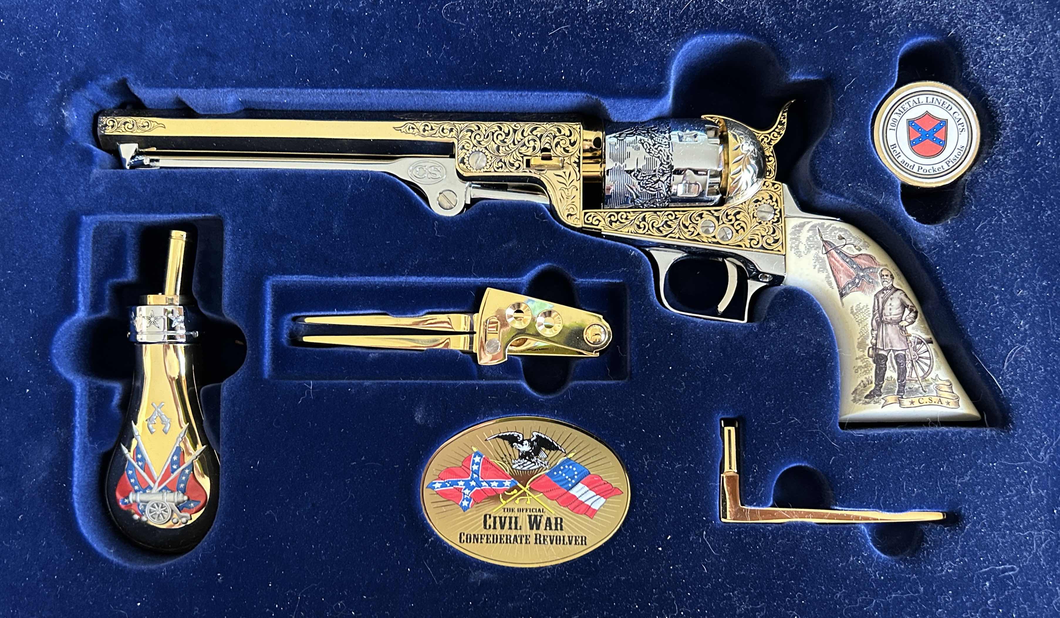 Photo 1 of FRANKLIN MINT REPLICA CIVIL WAR CONFEDERATE REVOLVER