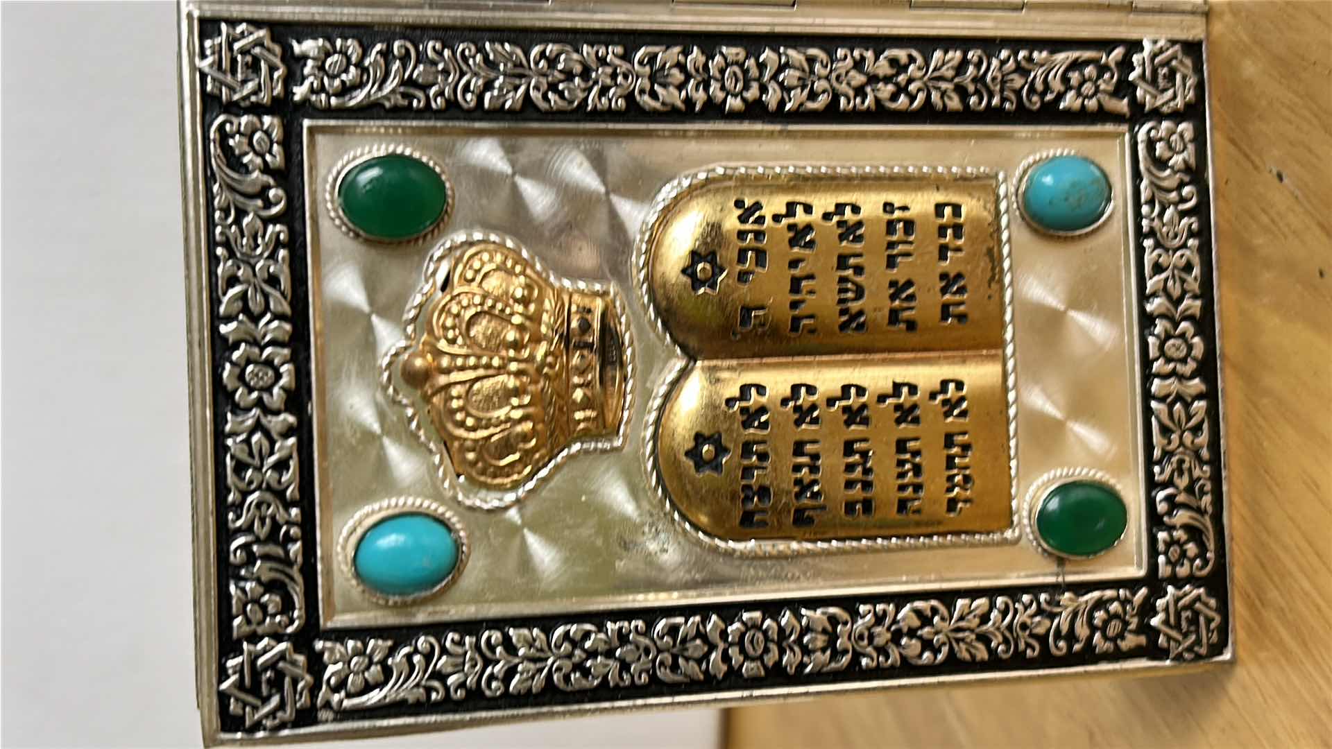 Photo 1 of 2 JEWISH DAILY PRAYER BOOKS, SILVER PLATED Siddur, which is a traditional Jewish prayer book.