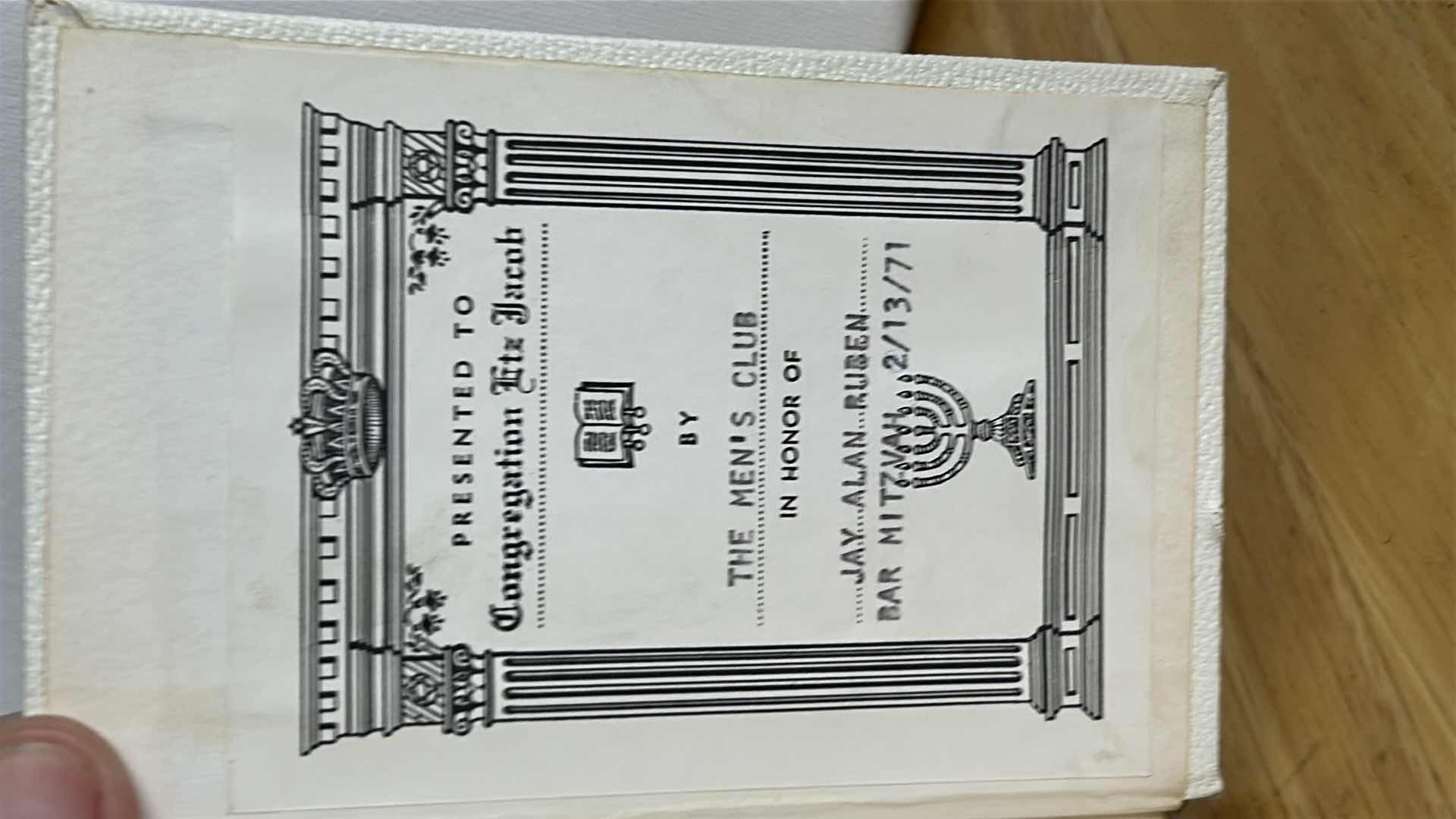 Photo 1 of 2 JEWISH DAILY PRAYER BOOKS, SILVER PLATED Siddur, which is a traditional Jewish prayer book.