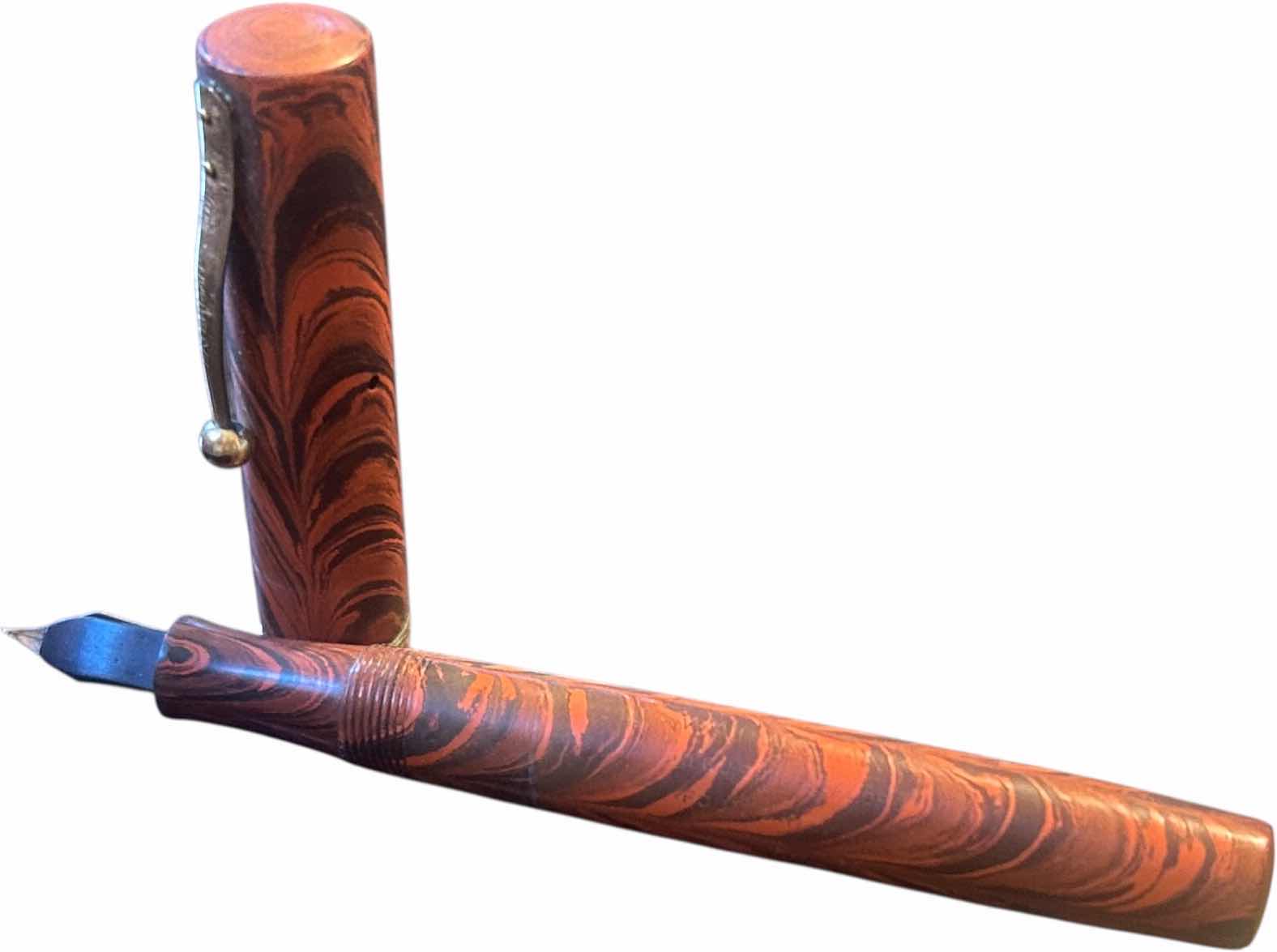 Photo 1 of VINTAGE WATERMAN FOUNTAIN PEN LIKELY A “Red Ripple"