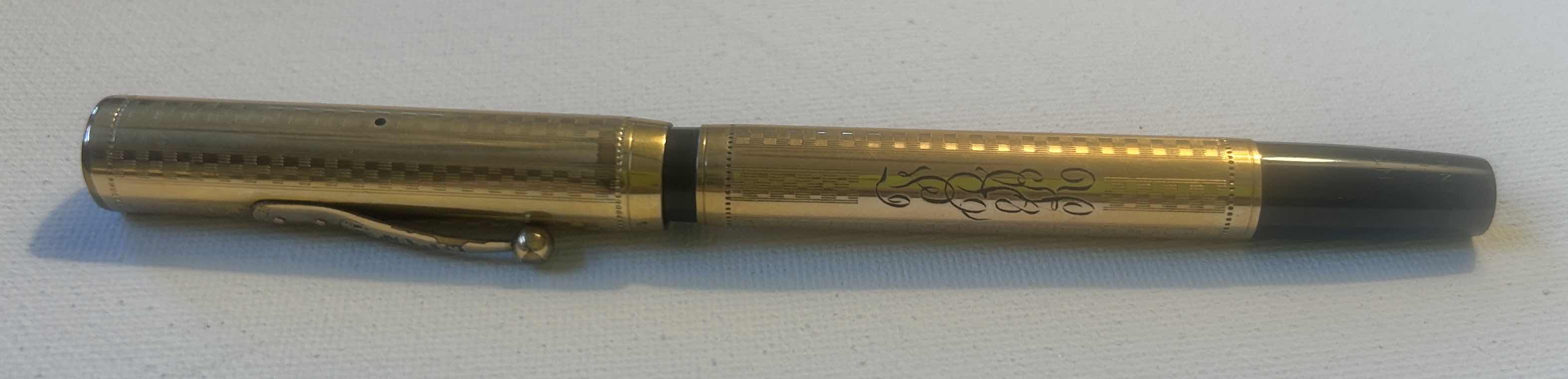 Photo 1 of VINTAGE WATERMAN 552 1/2 FOUNTAIN PEN, FEATURING A SOLID 14K GOLD OVERLAY