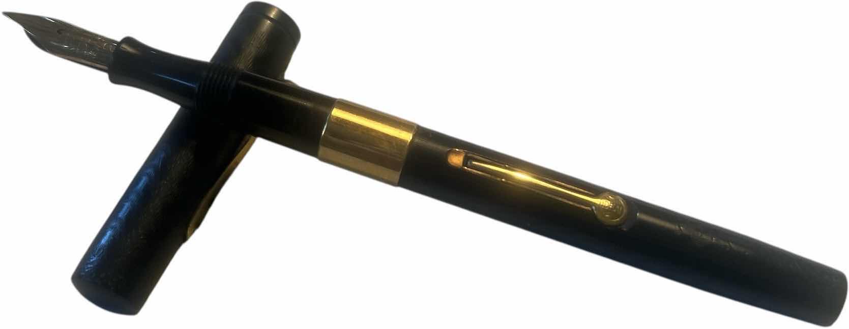 Photo 1 of VINTAGE PARKER LUCKY CURVE #6 HARD RUBBER EYEDROPPER PEN AND PENCIL SET