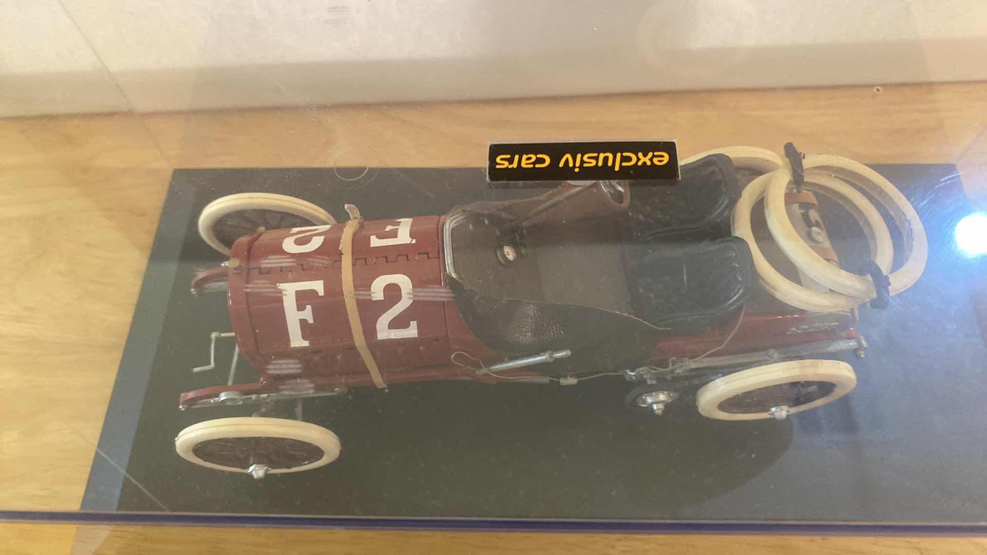 Photo 1 of PORCHER FIAT 1907 GRAND PRIX RACE CAR F 2 IN DISPLAY CASE CAR 7 1/2”