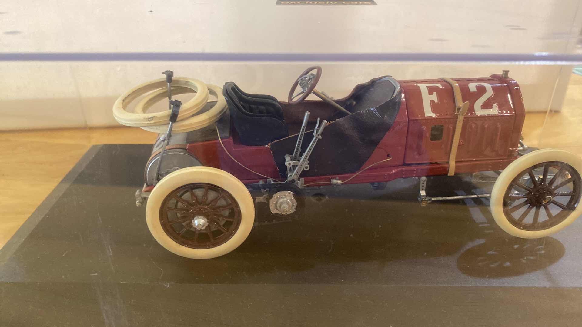 Photo 1 of PORCHER FIAT 1907 GRAND PRIX RACE CAR F 2 IN DISPLAY CASE CAR 7 1/2”