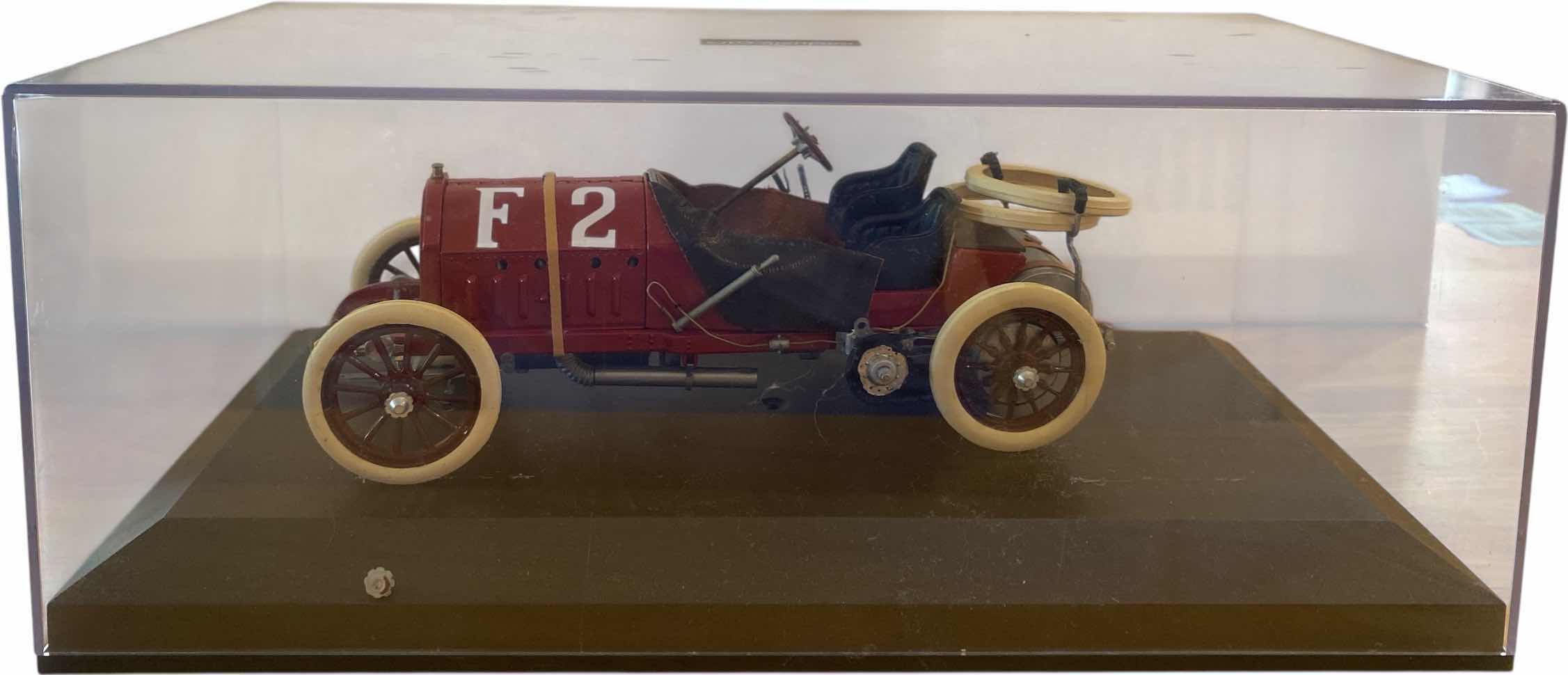 Photo 1 of PORCHER FIAT 1907 GRAND PRIX RACE CAR F 2 IN DISPLAY CASE CAR 7 1/2”