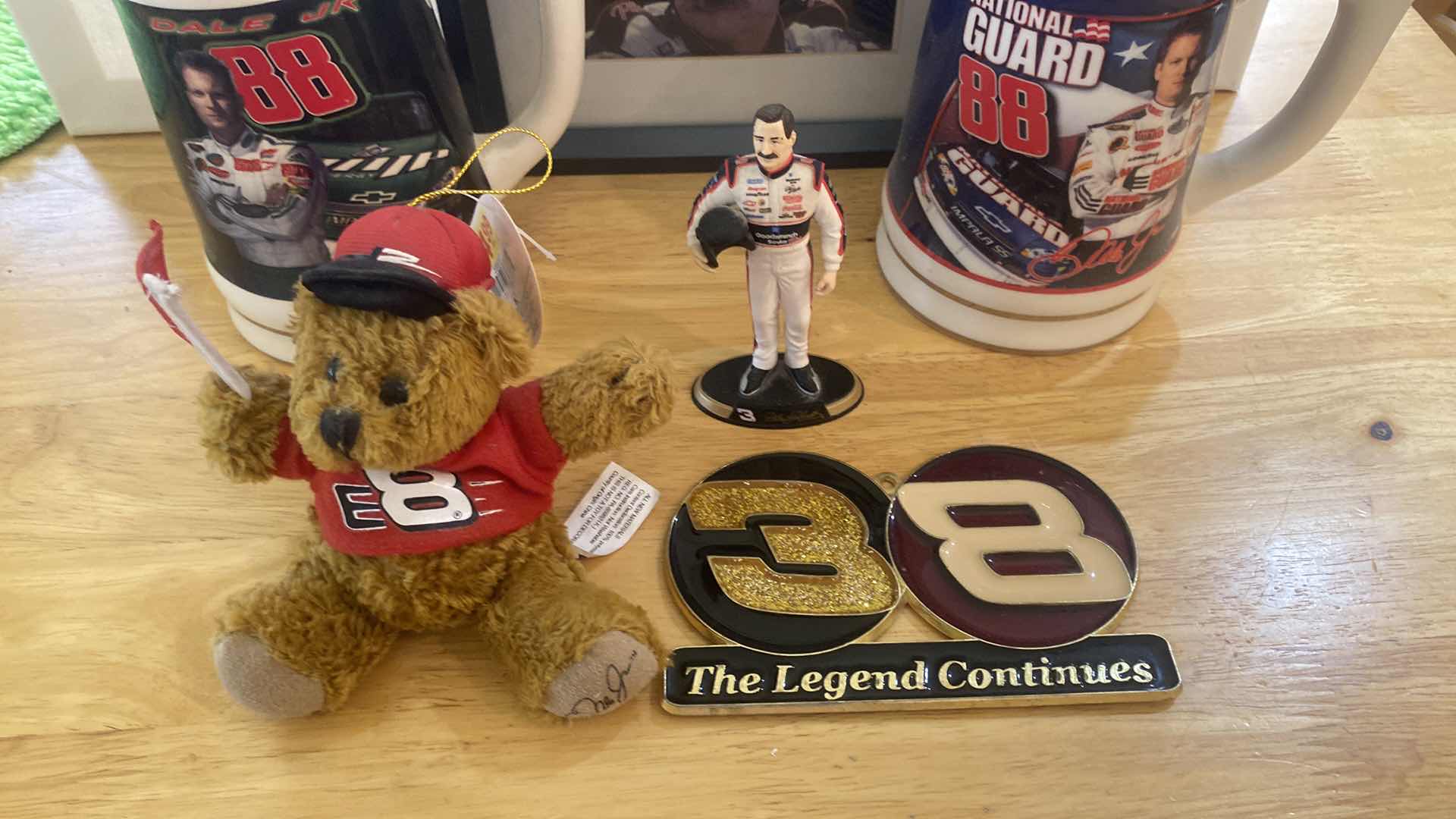 Photo 1 of 6 - DALE EARNHARDT JR.COLLECTIBLES - MUGS BEARS & MORE FRAMED PHOTO 8 1/2” x 10 1/2”