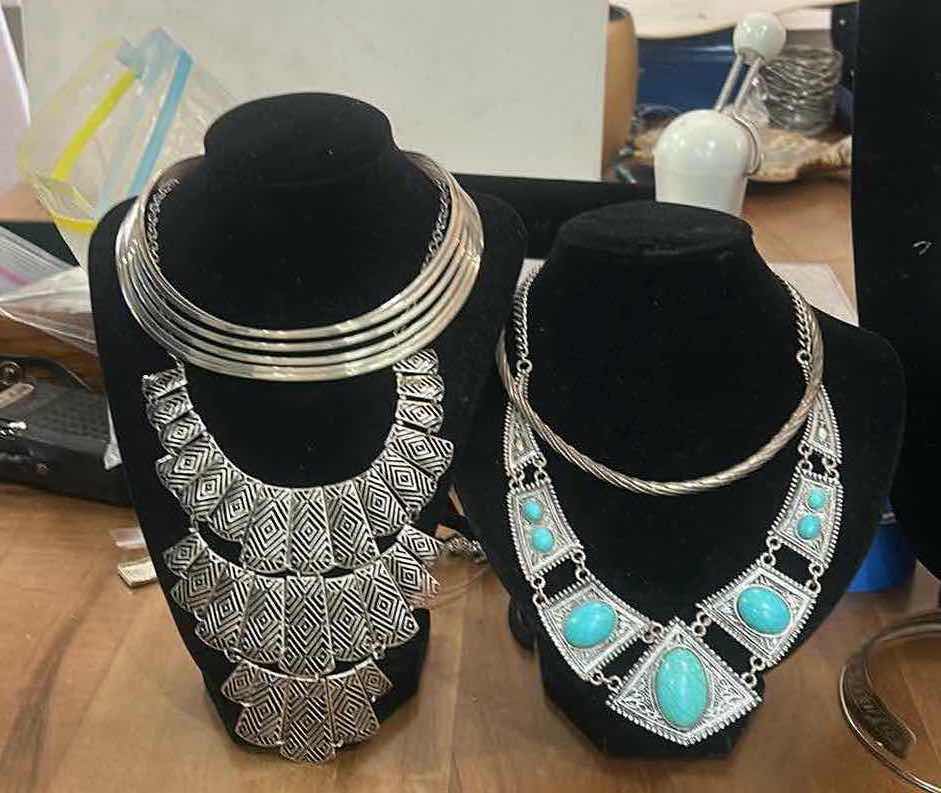 Photo 1 of 2 VINTAGE CHOCKERS AND 2 NECKLACES