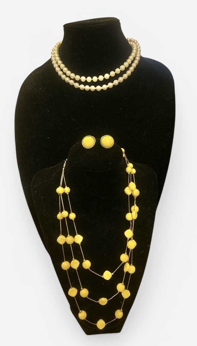Photo 1 of 2 IMITATION PEARL STRANDS AND MULTISTRAND NECKLACE WITH EARRINGS