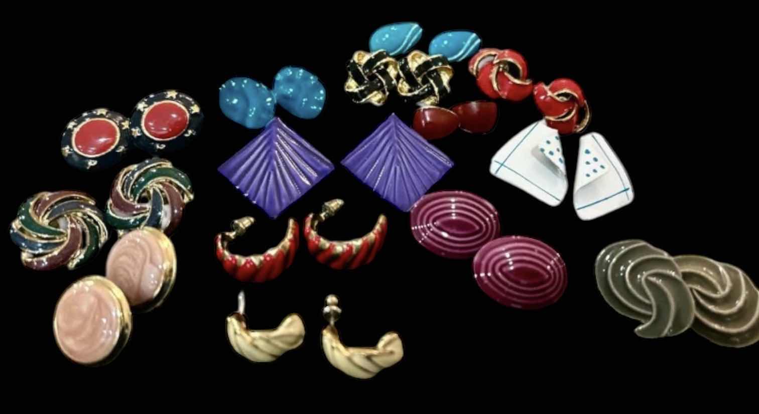 Photo 1 of 14 PAIRS OF PIERCED EARRINGS