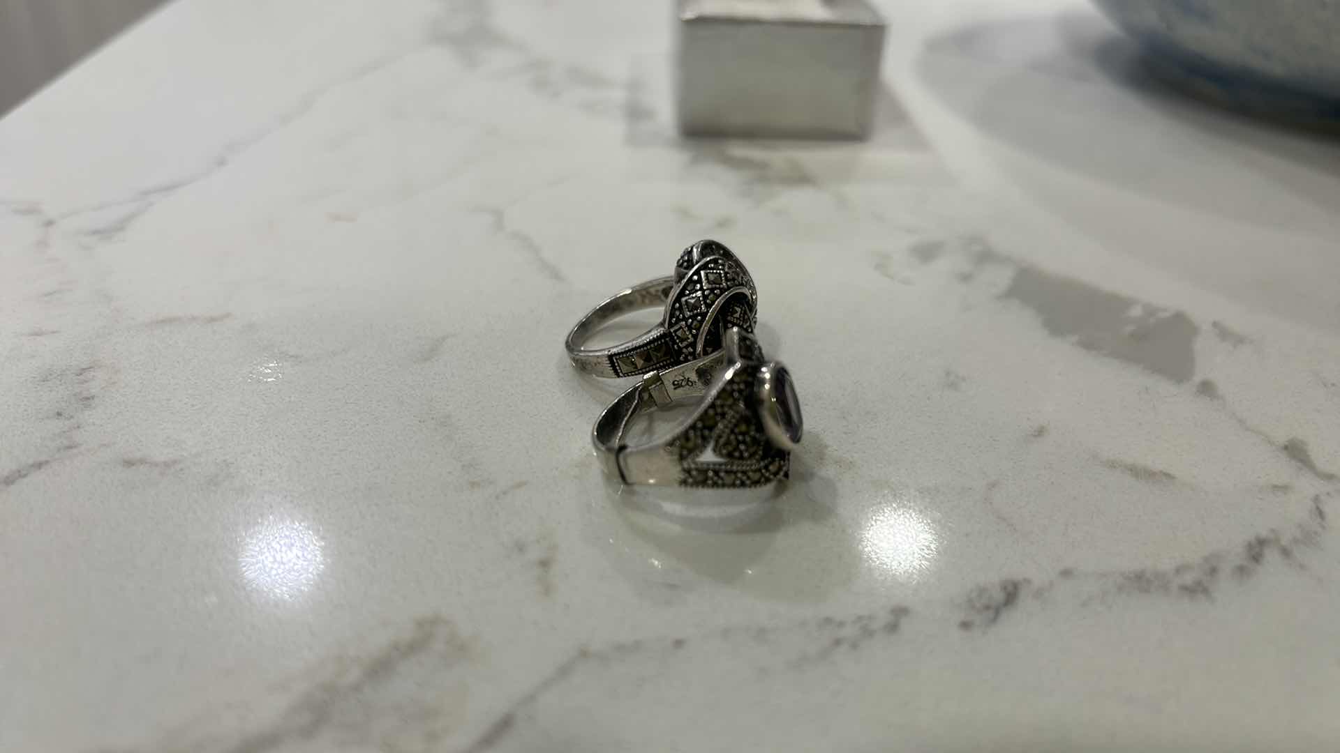 Photo 1 of 2 - STAMPED .925 STERLING SILVER RINGS EST SIZE 7