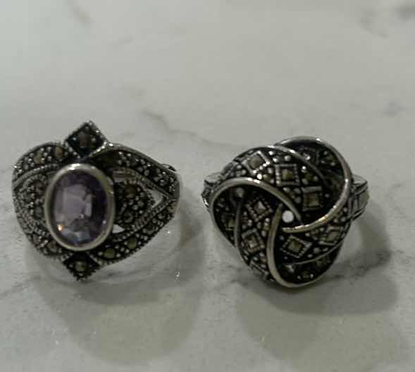 Photo 1 of 2 - STAMPED .925 STERLING SILVER RINGS EST SIZE 7