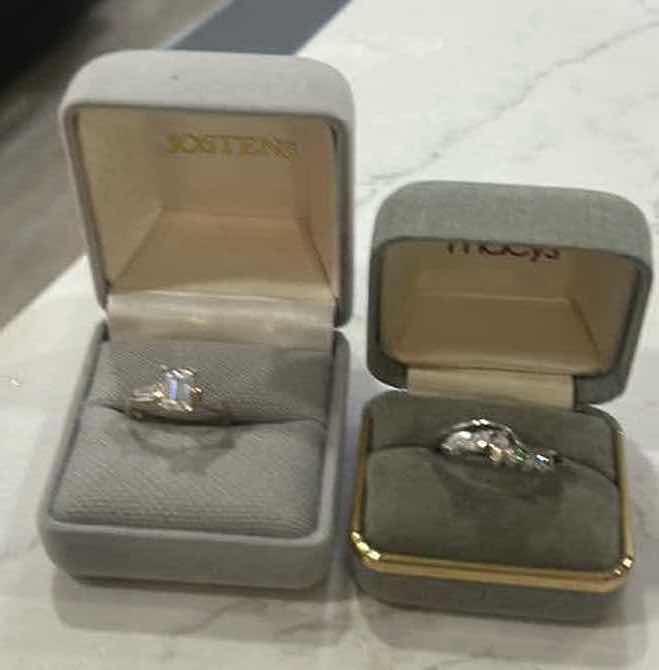 Photo 1 of 2 CUBIC ZIRCONIA RINGS EST SIZE 7