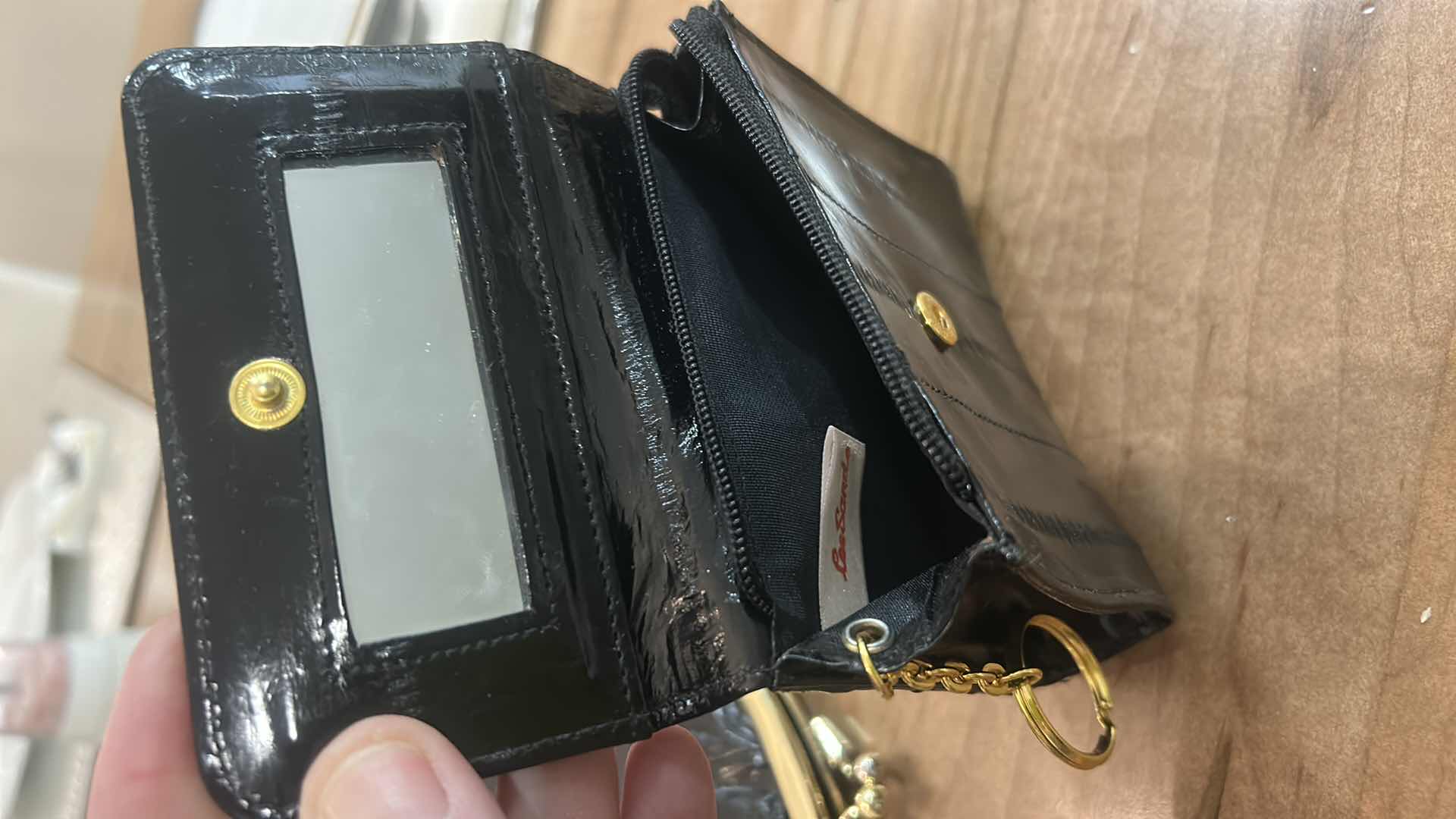 Photo 1 of BLACK EEL SKIN WALLET AND CHANGE PURSE