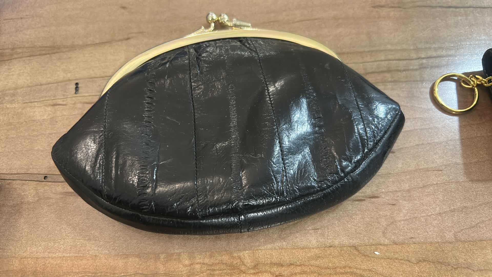 Photo 1 of BLACK EEL SKIN WALLET AND CHANGE PURSE