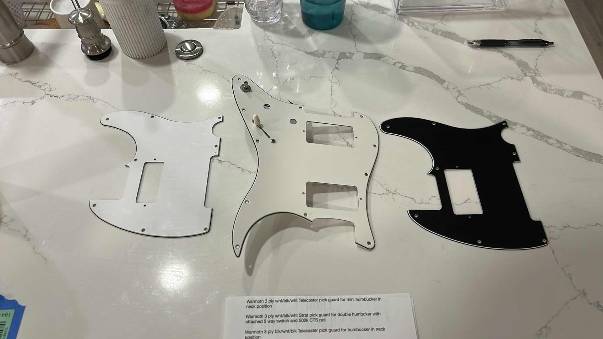 Photo 1 of TELECASTER AND STRAT PICK GUARDS - SEE PHOTOS FOR DETAILS