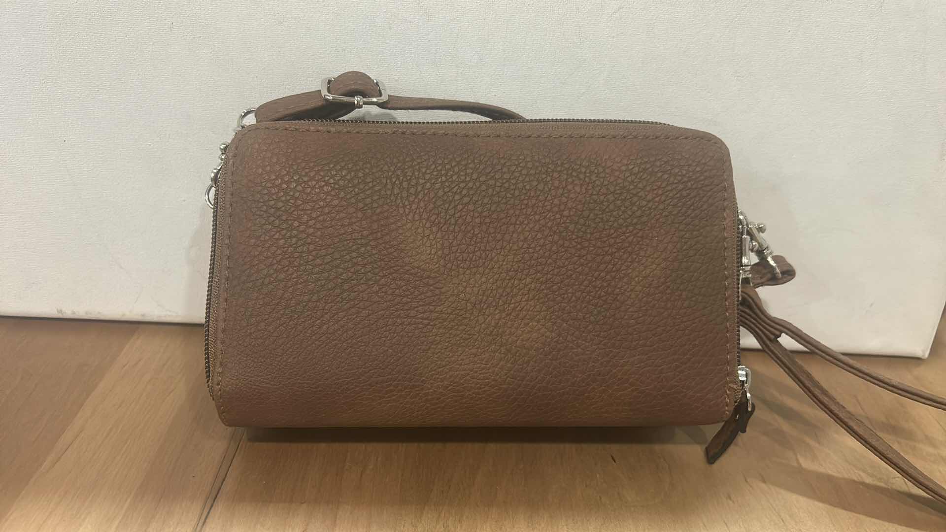 Photo 1 of BROWN BUENO FAUX LEATHER CROSSBODY BAG & GRAY ROSETTI CROSSBODY BAG