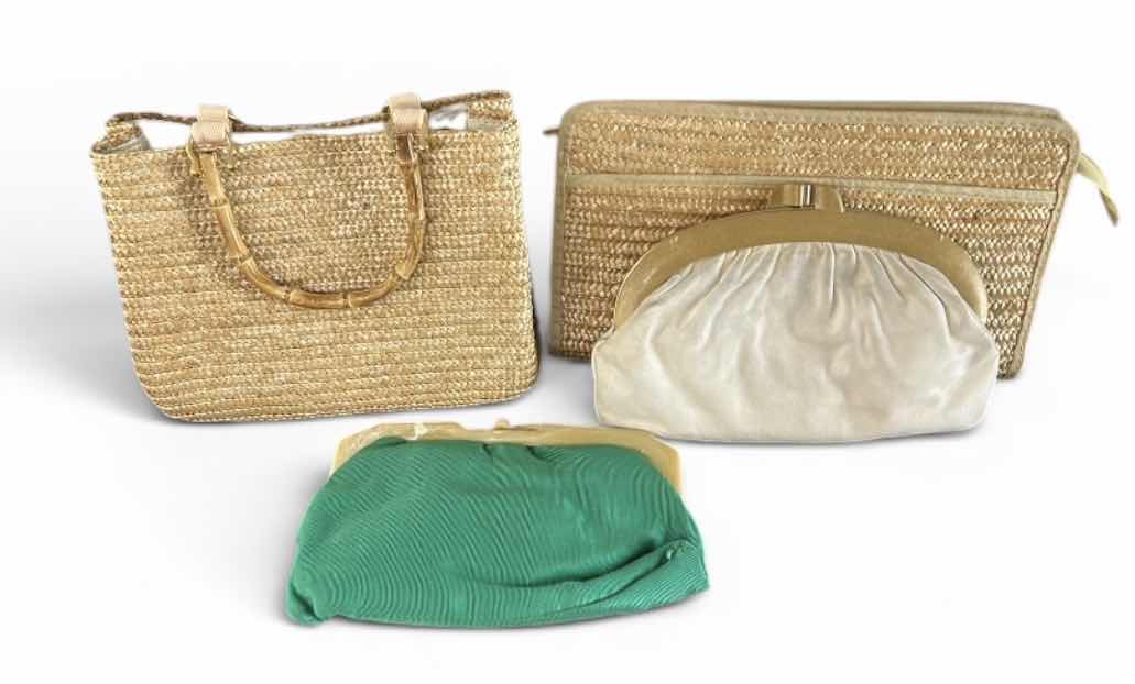 Photo 1 of 1 HANDBAG AND THREE CLUTCHES