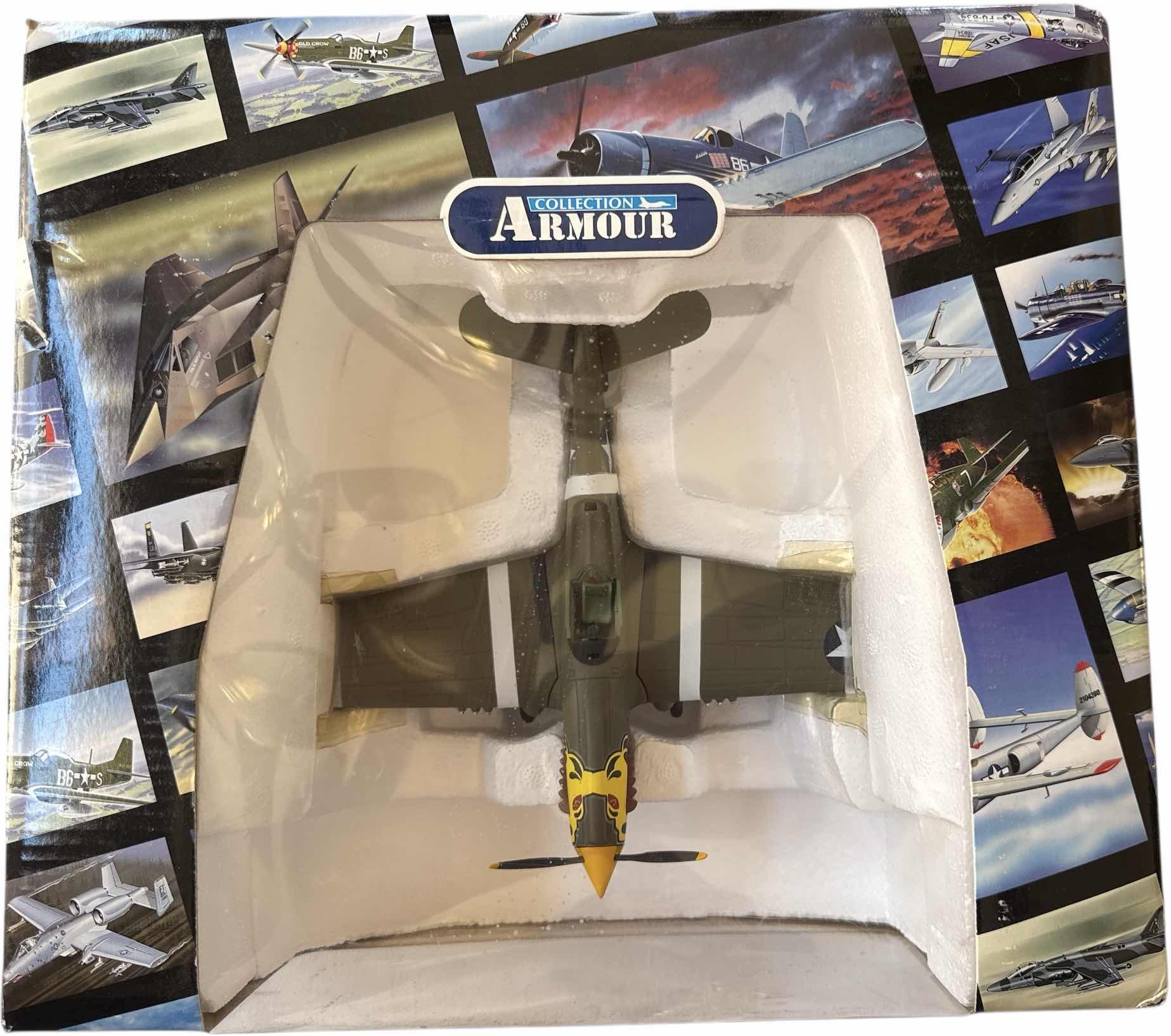 Photo 1 of VINTAGE ARMOUR COLLECTION THE FRANKLIN MINT PRECISION MODELS, B11B544 USAAF P-40 WARHAWK ALEUTIAN TIGERS.

12” X 5” X  H11”