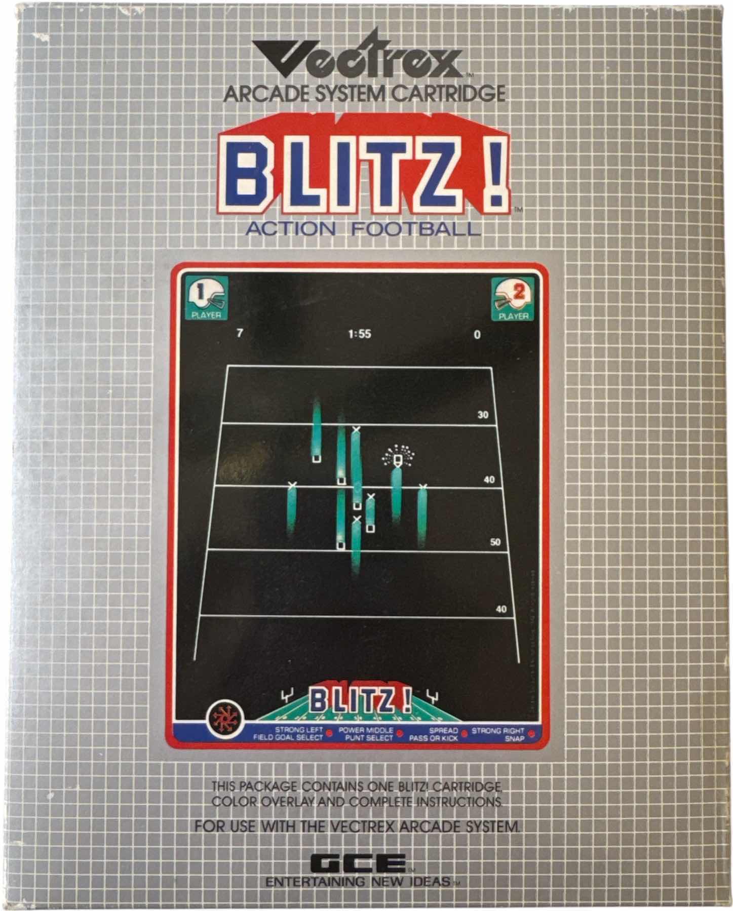 Photo 1 of VINTAGE VEOTREX ARCADE SYSTEM CARTRIDGE BLITZ ACTION FOOTBALL

BOX SIZE
6.75” X 1” X H8.5”