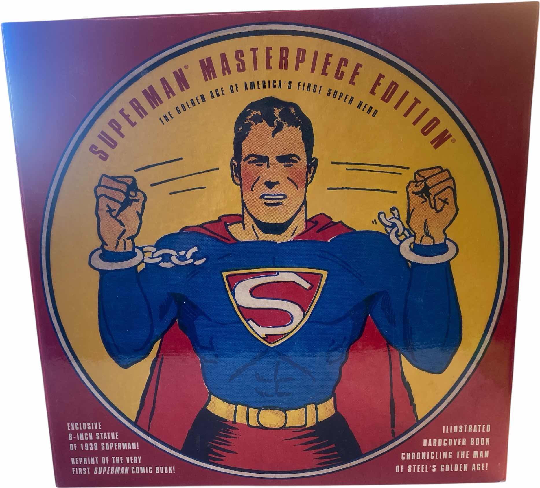 Photo 1 of NEW SUPERMAN MASTERPIECE EDITION STATUE 8” & REPRINT OF FIRST COMIC BOOK