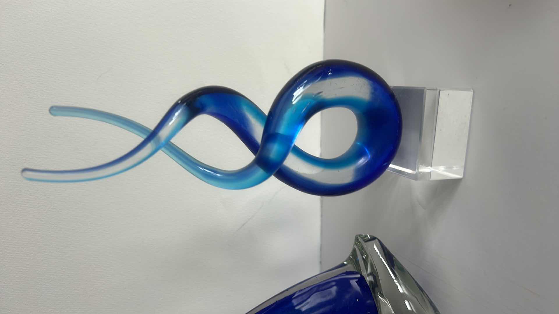 Photo 1 of 2 ART GLASS PIECES- SAILBOAT H13”