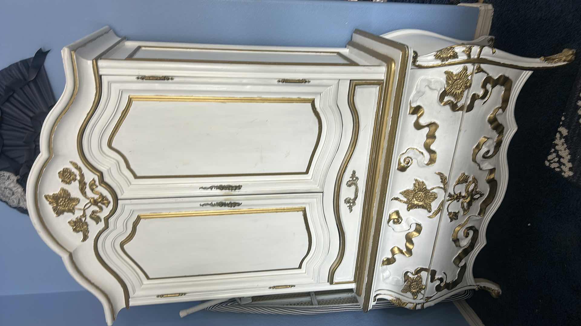 Photo 1 of WHITE AND GOLD WARDROBE 44“ x 21 1/2“ x H73 1/2“