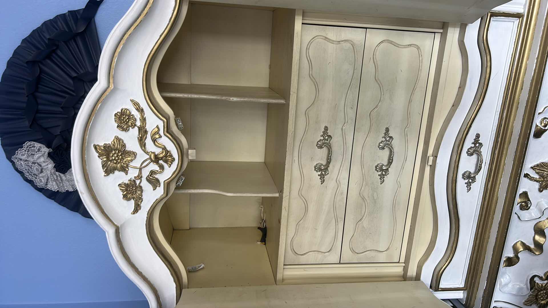 Photo 1 of WHITE AND GOLD WARDROBE 44“ x 21 1/2“ x H73 1/2“