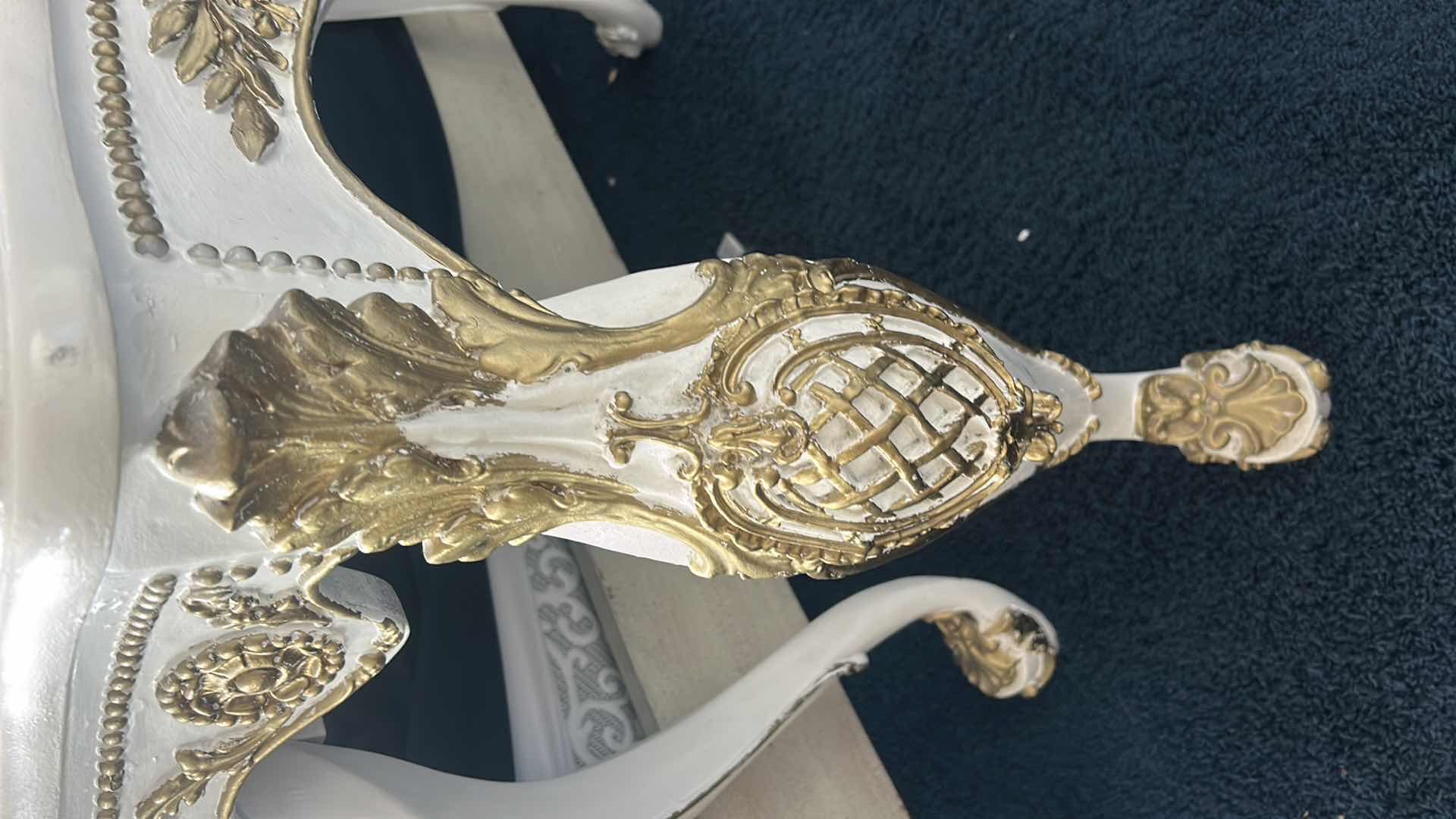 Photo 1 of GOLD AND WHITE SOFA/ENTRY TABLE 42“ x 21 1/2“ x H31 1/2“