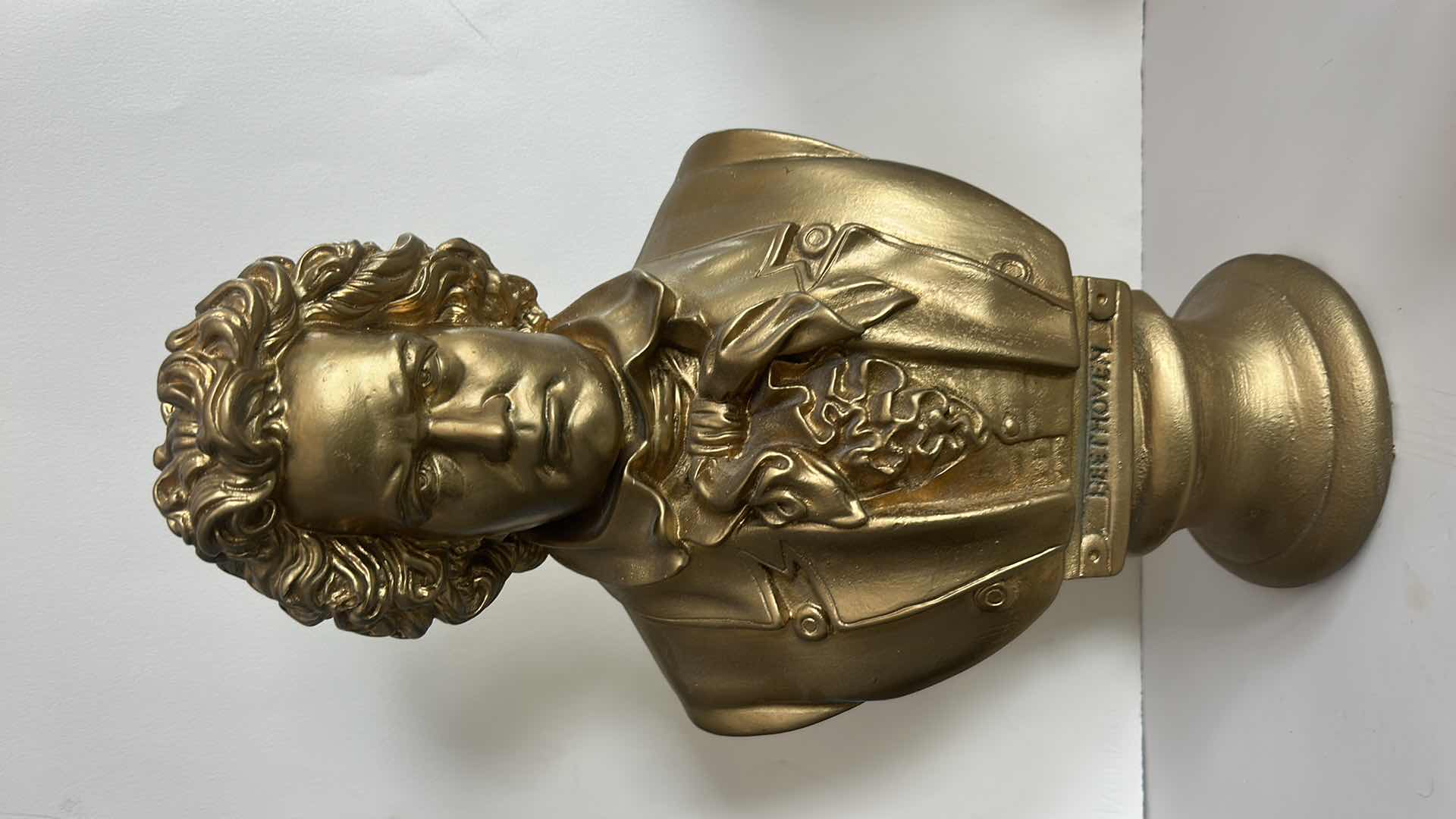 Photo 1 of GOLD PAINTED PLASTER BEETHOVEN BUST H18”