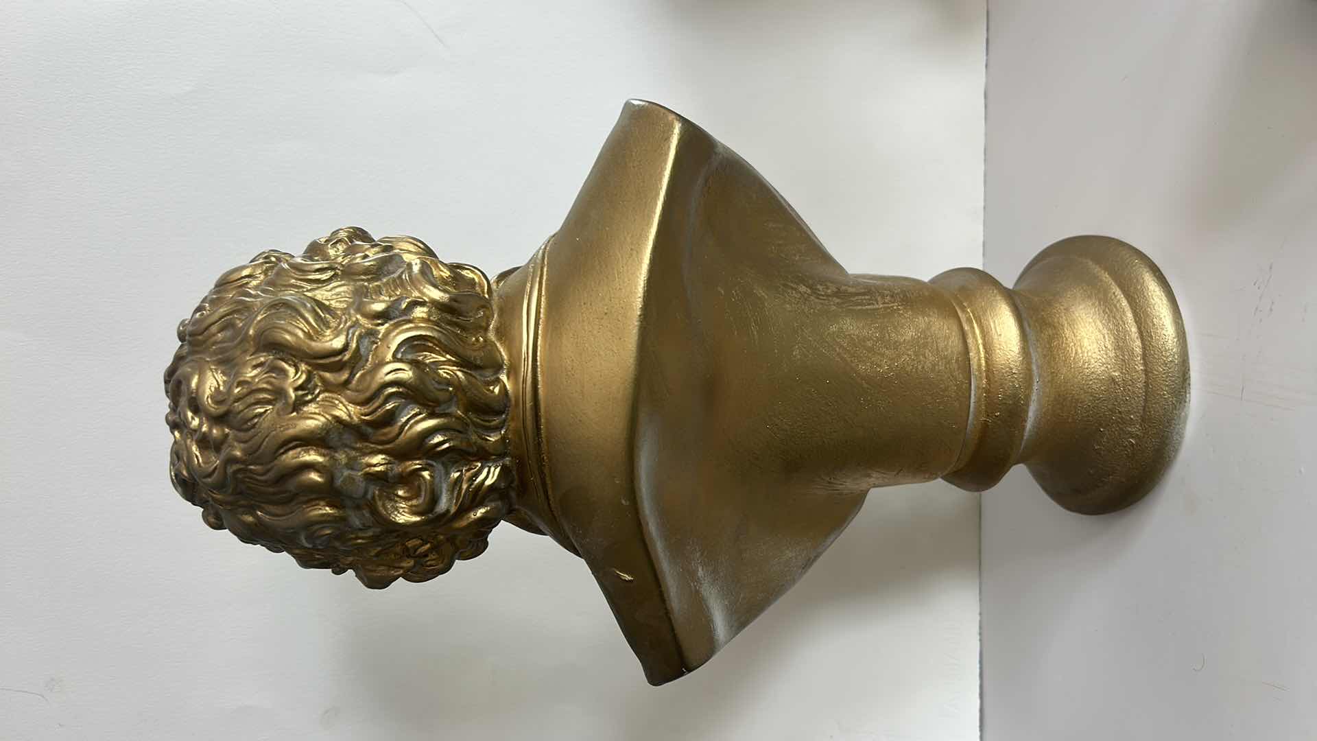 Photo 1 of GOLD PAINTED PLASTER BEETHOVEN BUST H18”