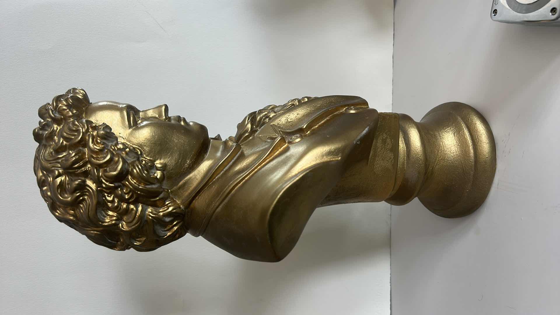 Photo 1 of GOLD PAINTED PLASTER BEETHOVEN BUST H18”