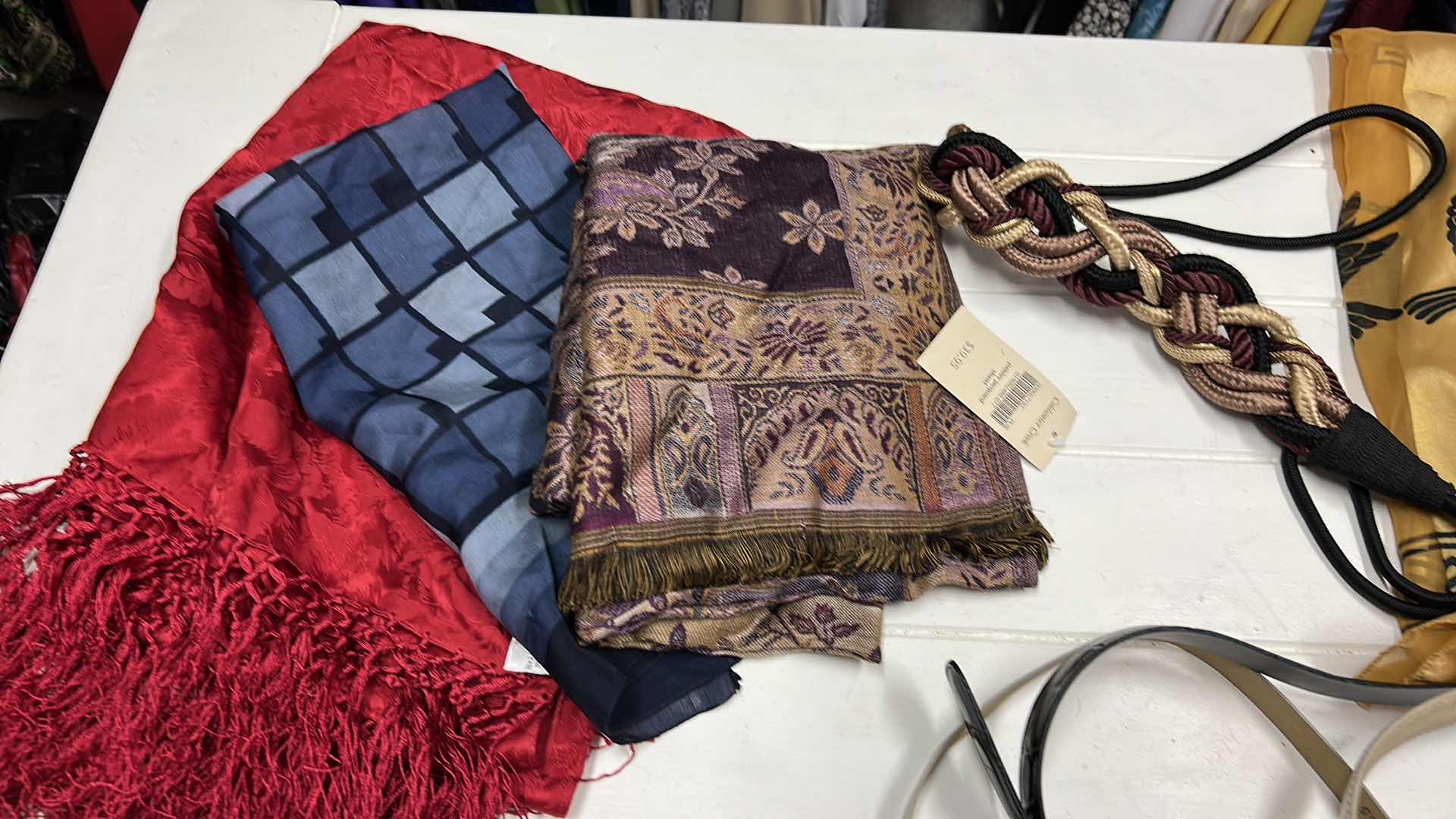 Photo 1 of WOMENS FASHION ACCESSORIES- BELTS, SCARVES, FLOWER CLIPS/PINS AND STOCKINGS