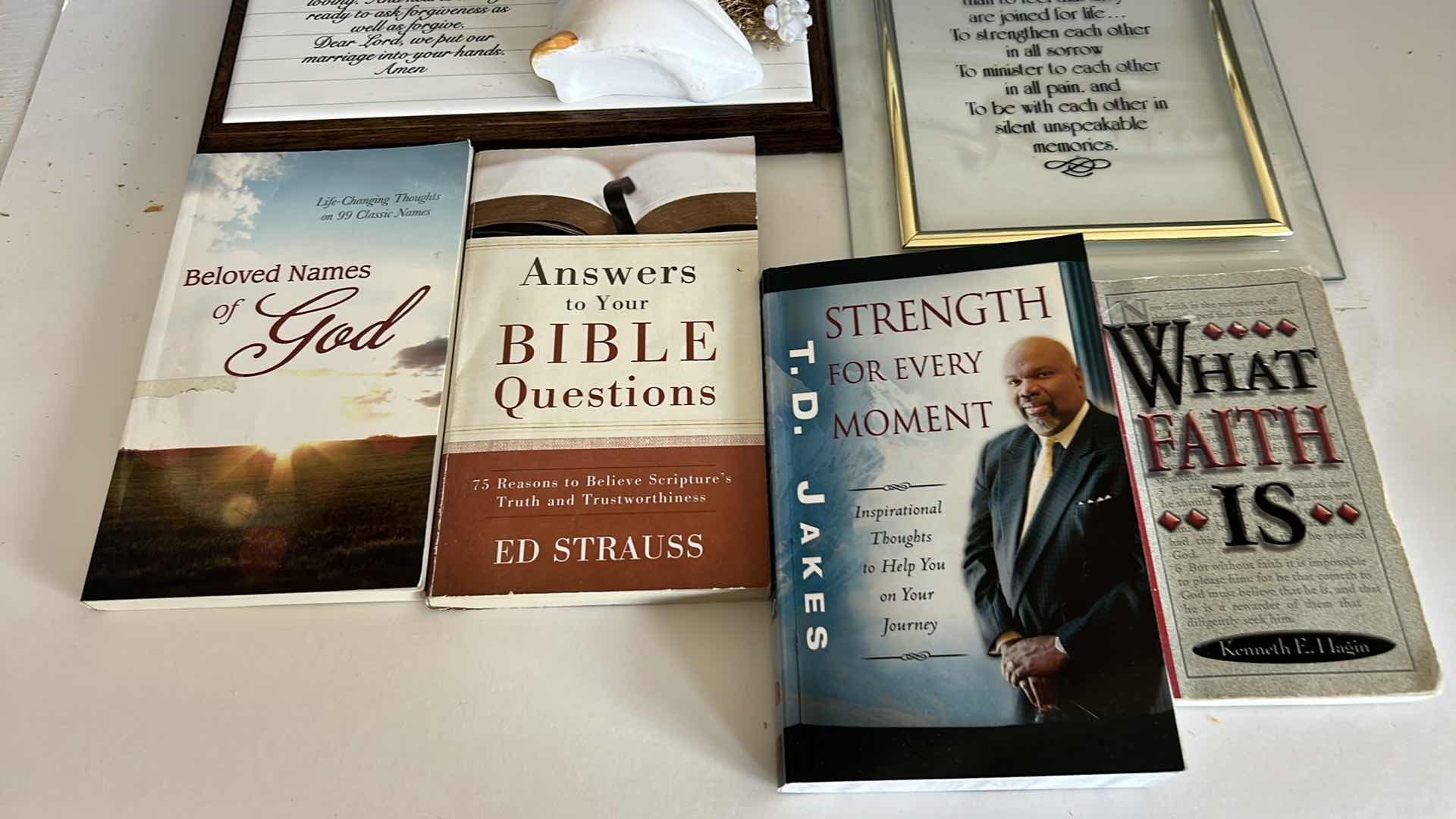 Photo 1 of RELIGIOUS ITEMS- BOOKS AND PLAQUES