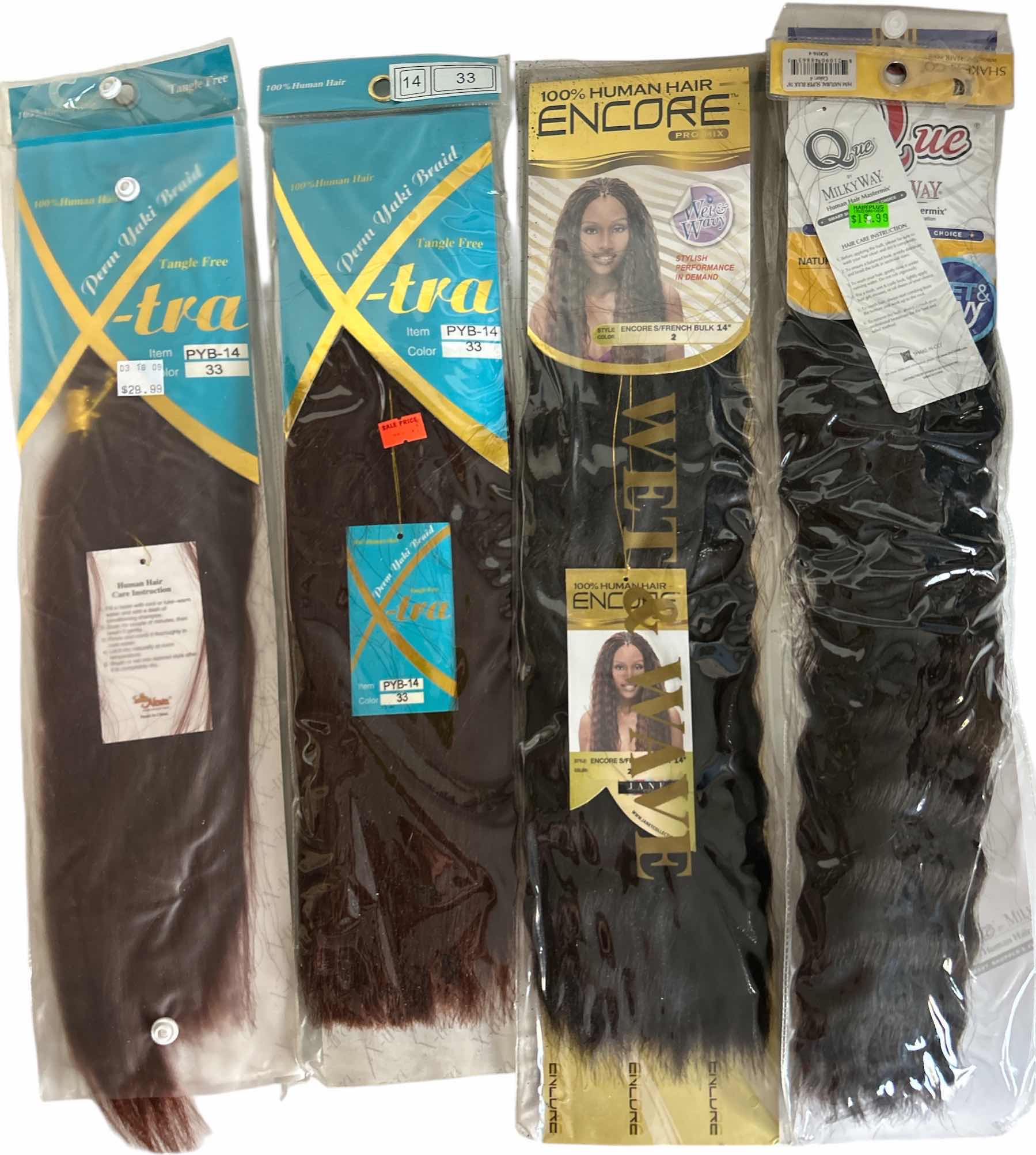 Photo 1 of WOMENS 4  NEW PACKAGES HUMAN HAIR EXTENSIONS