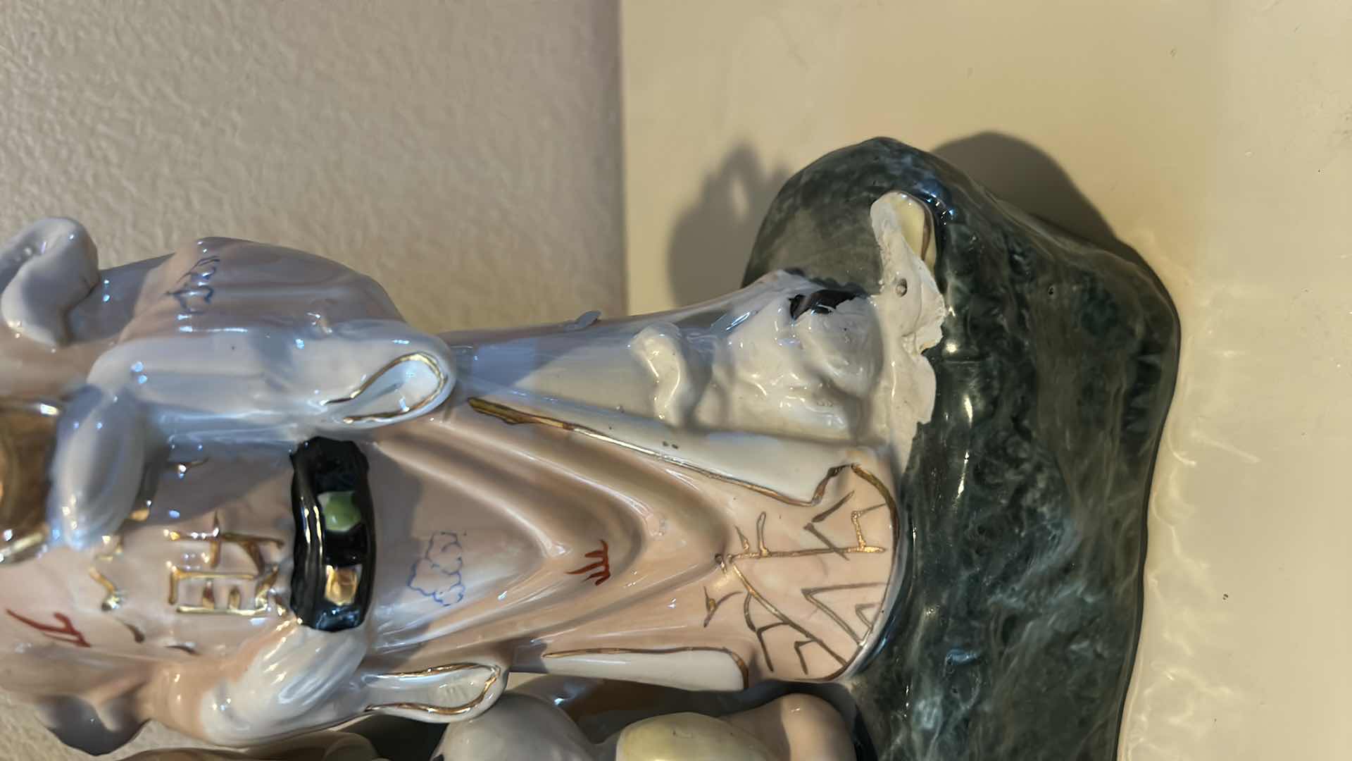 Photo 1 of HEAVY CERAMIC  HAND PAINTED FENG SHUI FIGURINE H16.5”