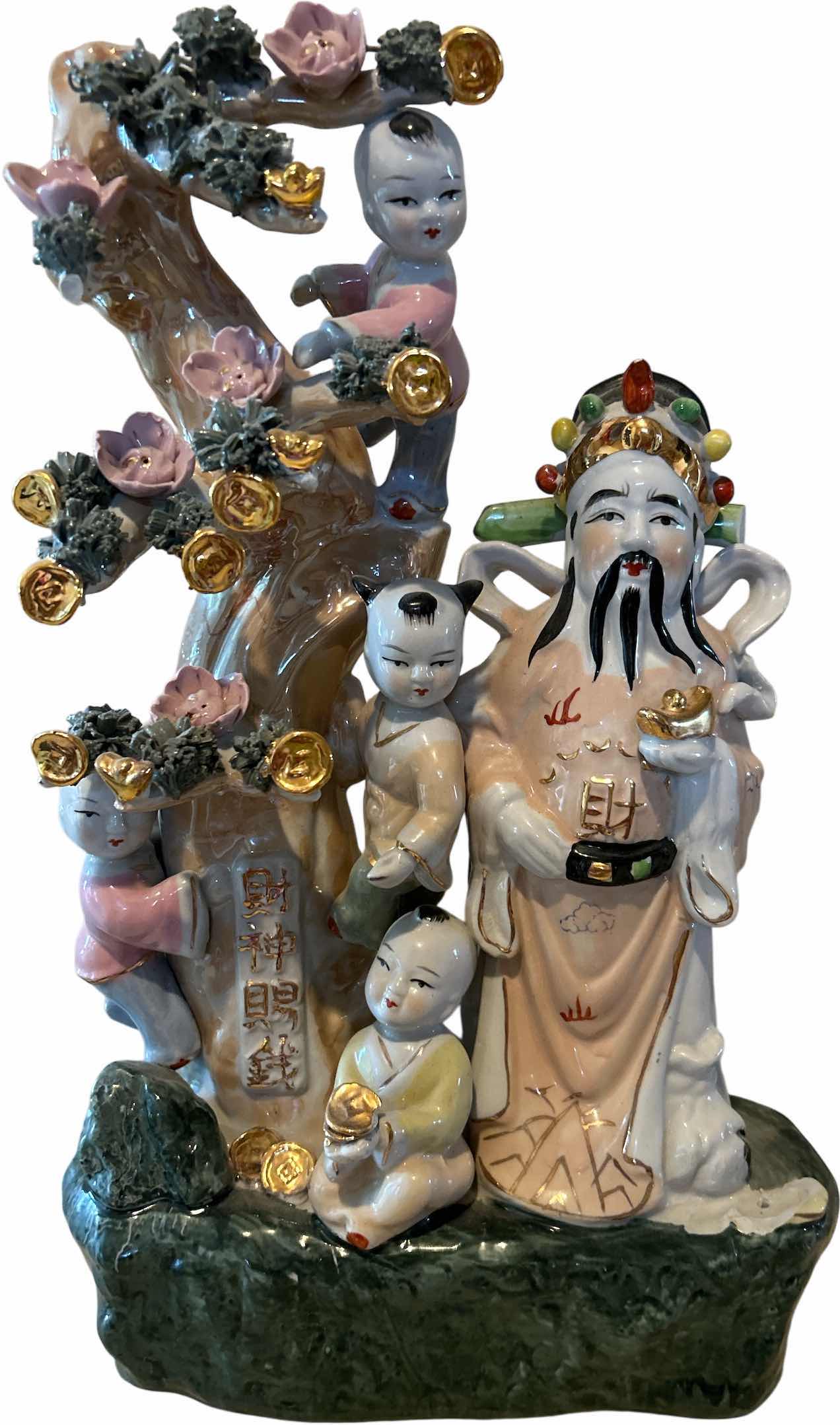 Photo 1 of HEAVY CERAMIC  HAND PAINTED FENG SHUI FIGURINE H16.5”