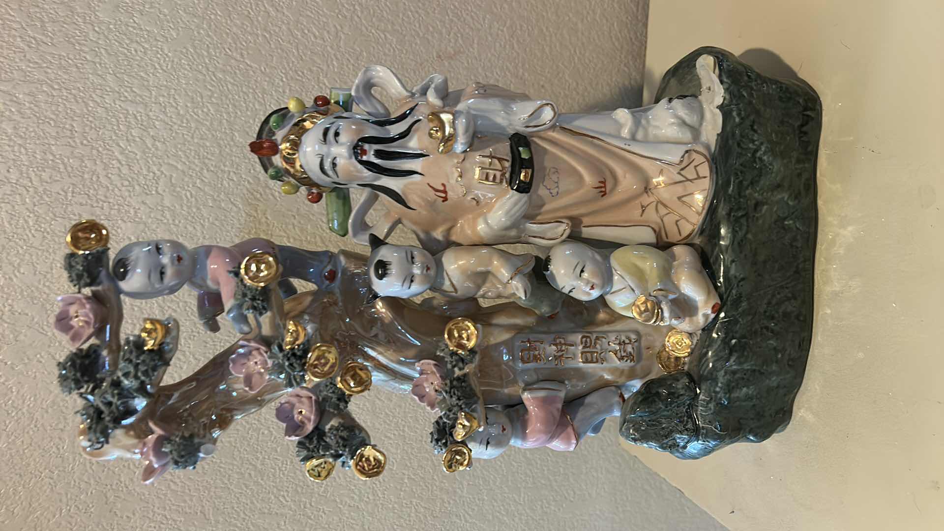 Photo 1 of HEAVY CERAMIC  HAND PAINTED FENG SHUI FIGURINE H16.5”