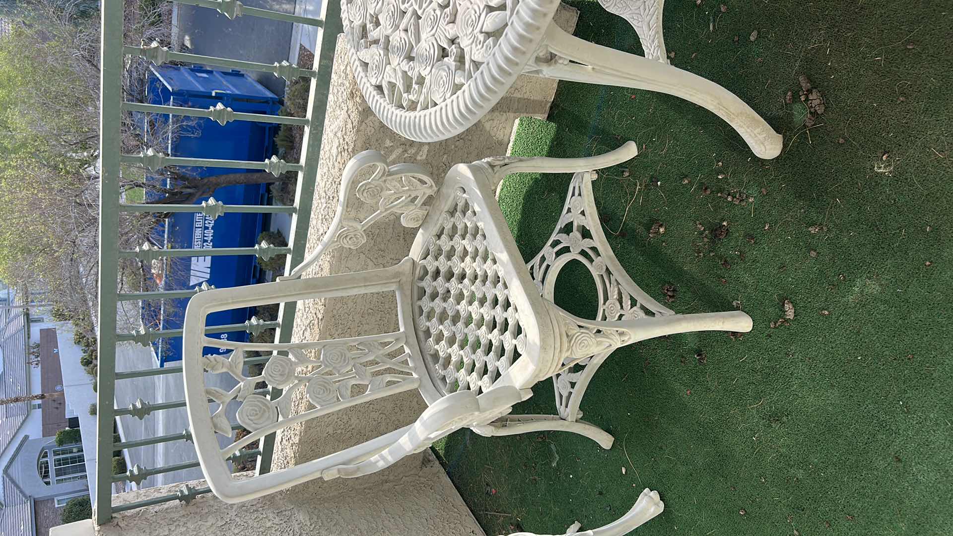 Photo 1 of RESIN PATIO TABLE AND TWO CHAIRS