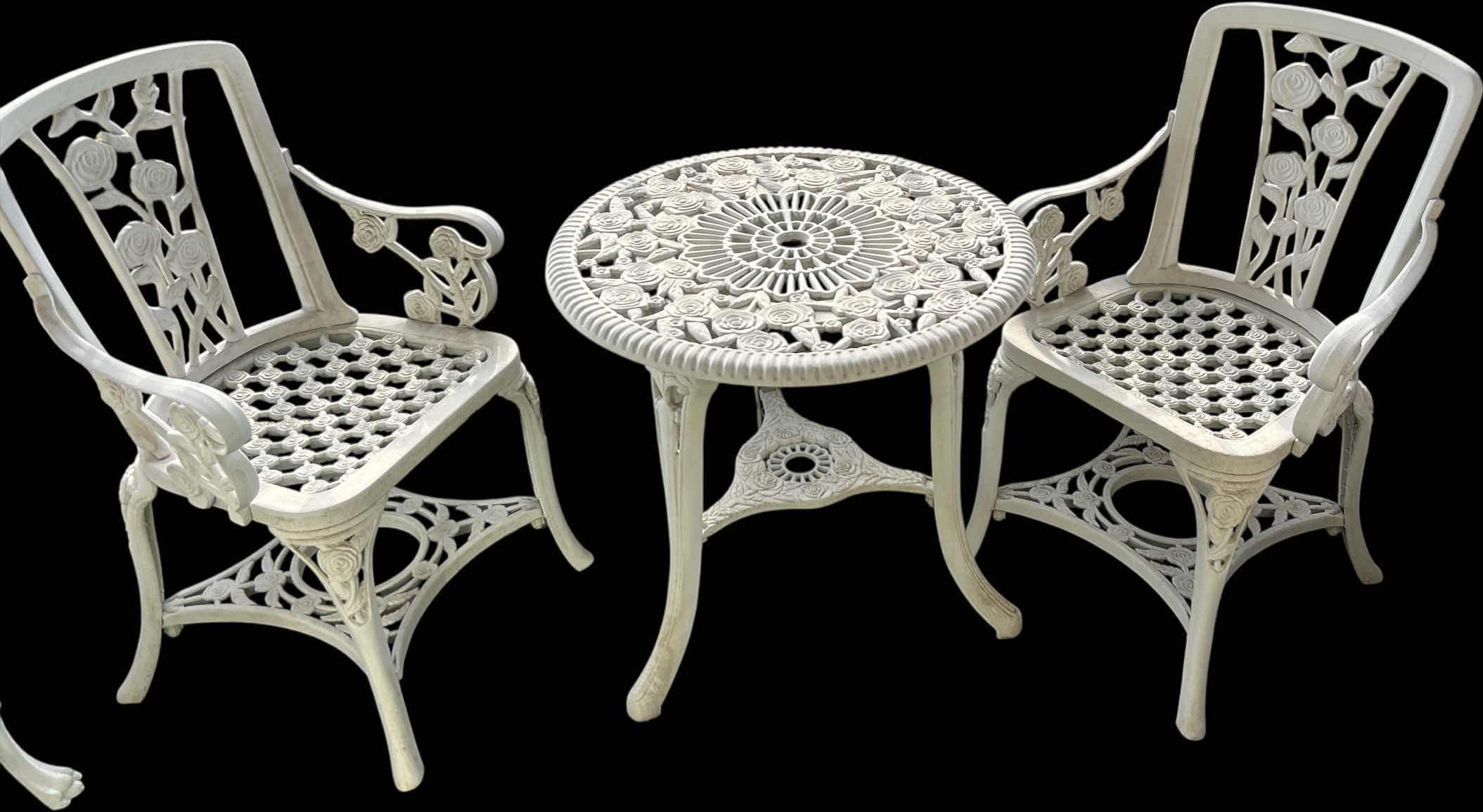 Photo 1 of RESIN PATIO TABLE AND TWO CHAIRS