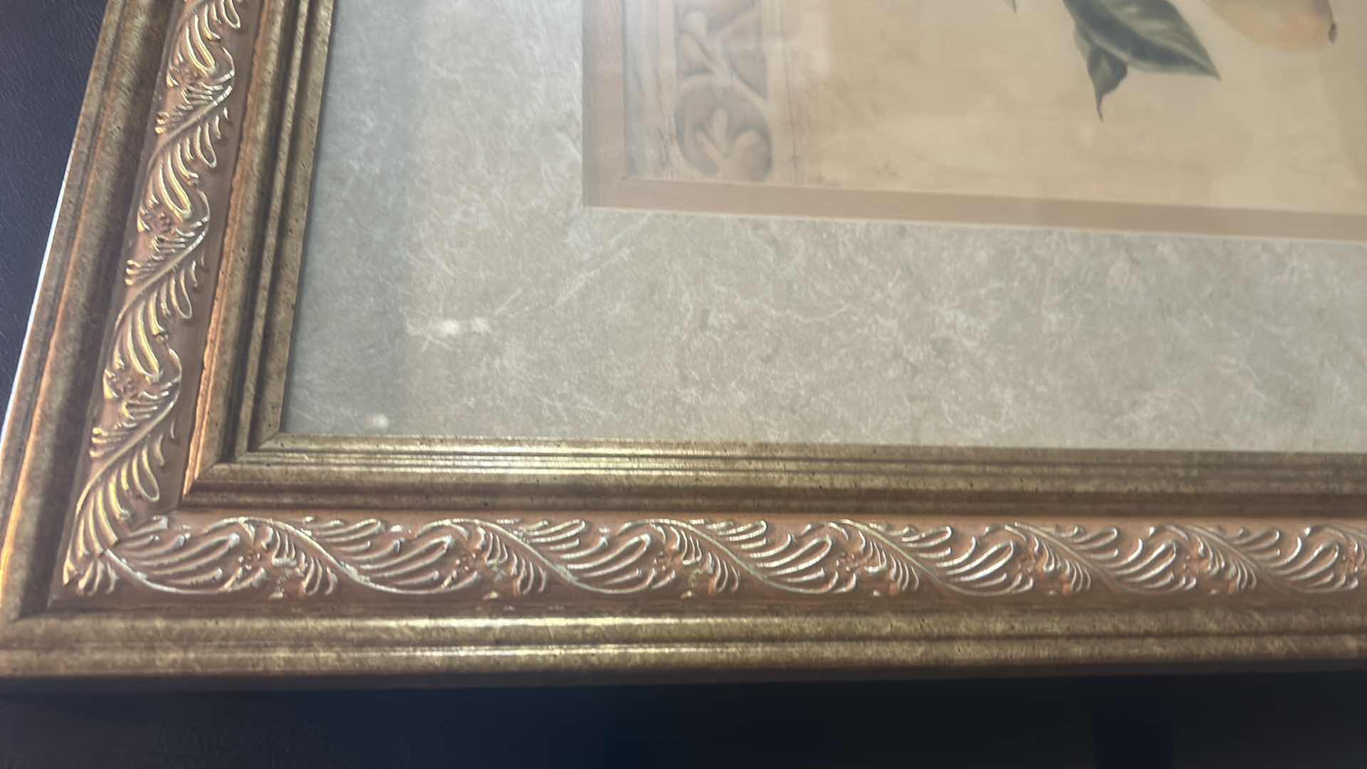 Photo 1 of GOLD FRAMED LEMON PRINT ARTWORK 19 1/2” x H23 1/2”