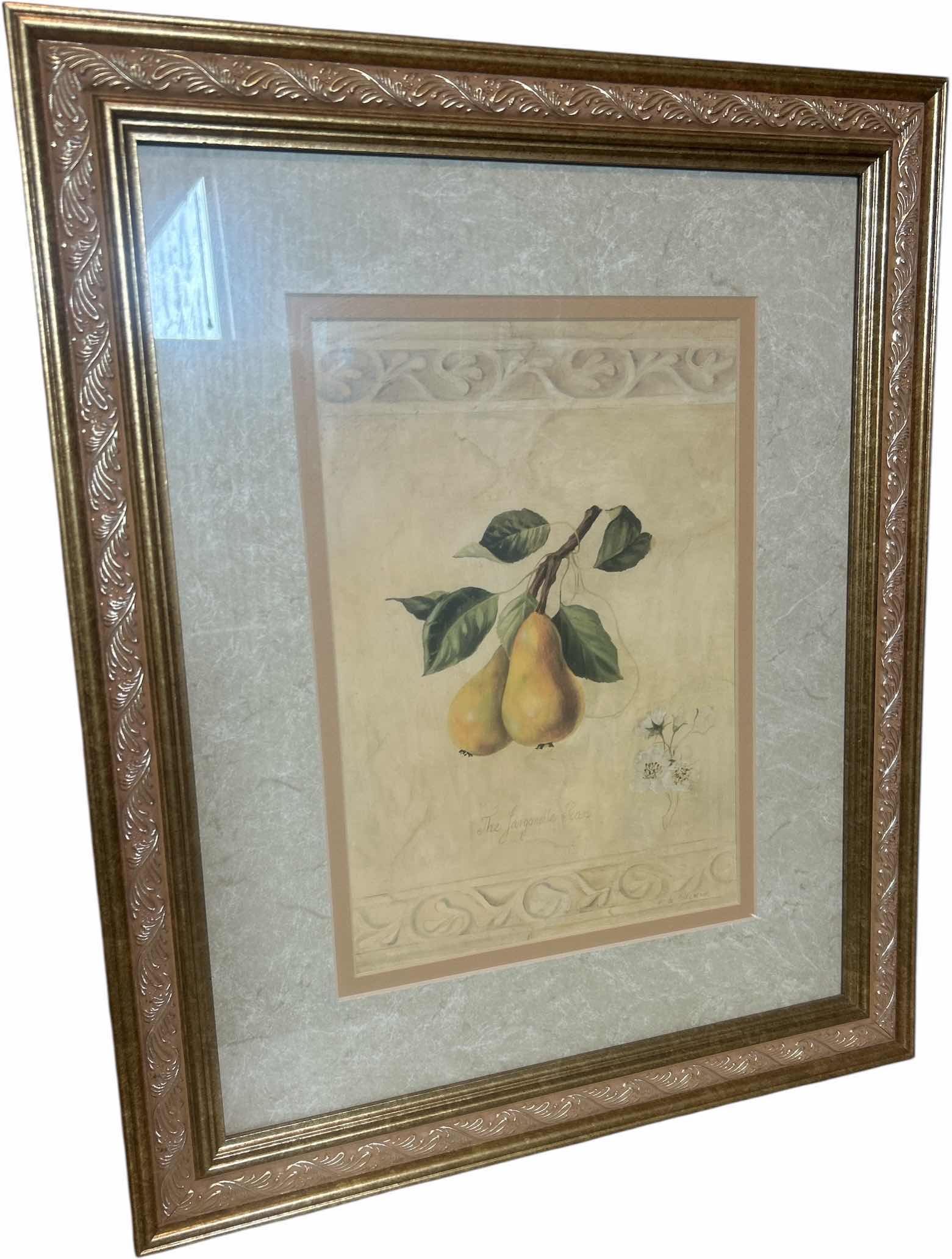 Photo 1 of GOLD FRAMED LEMON PRINT ARTWORK 19 1/2” x H23 1/2”