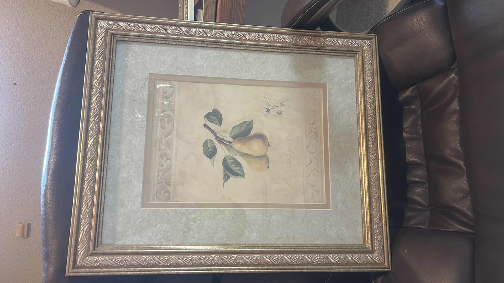 Photo 1 of GOLD FRAMED LEMON PRINT ARTWORK 19 1/2” x H23 1/2”