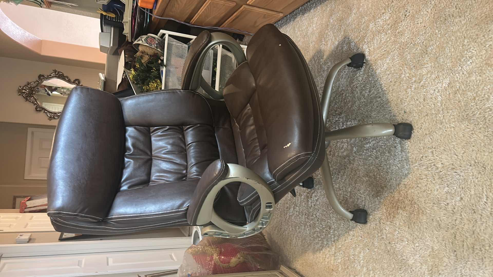 Photo 1 of BROWN EXECUTIVE DESK CHAIR