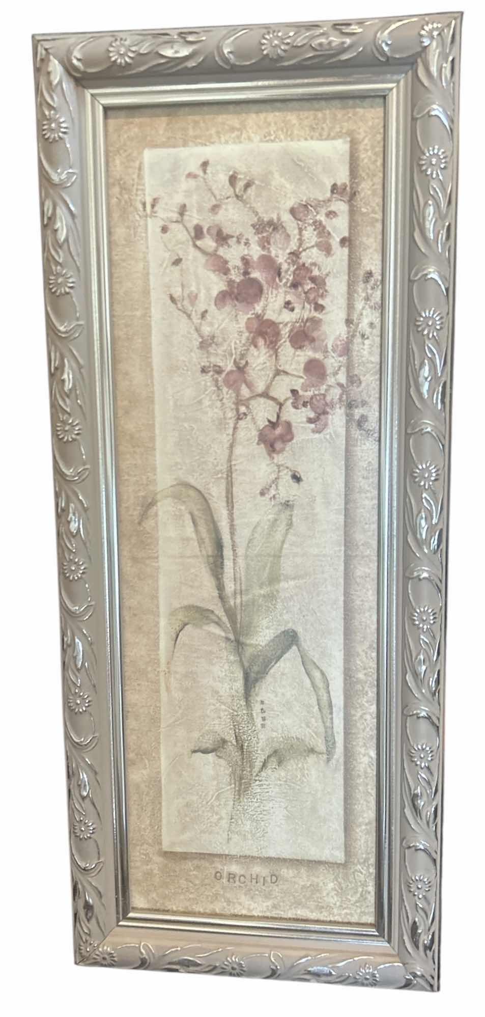 Photo 1 of FRAMED FLORAL ARTWORK 8 1/2” x H20 1/2”