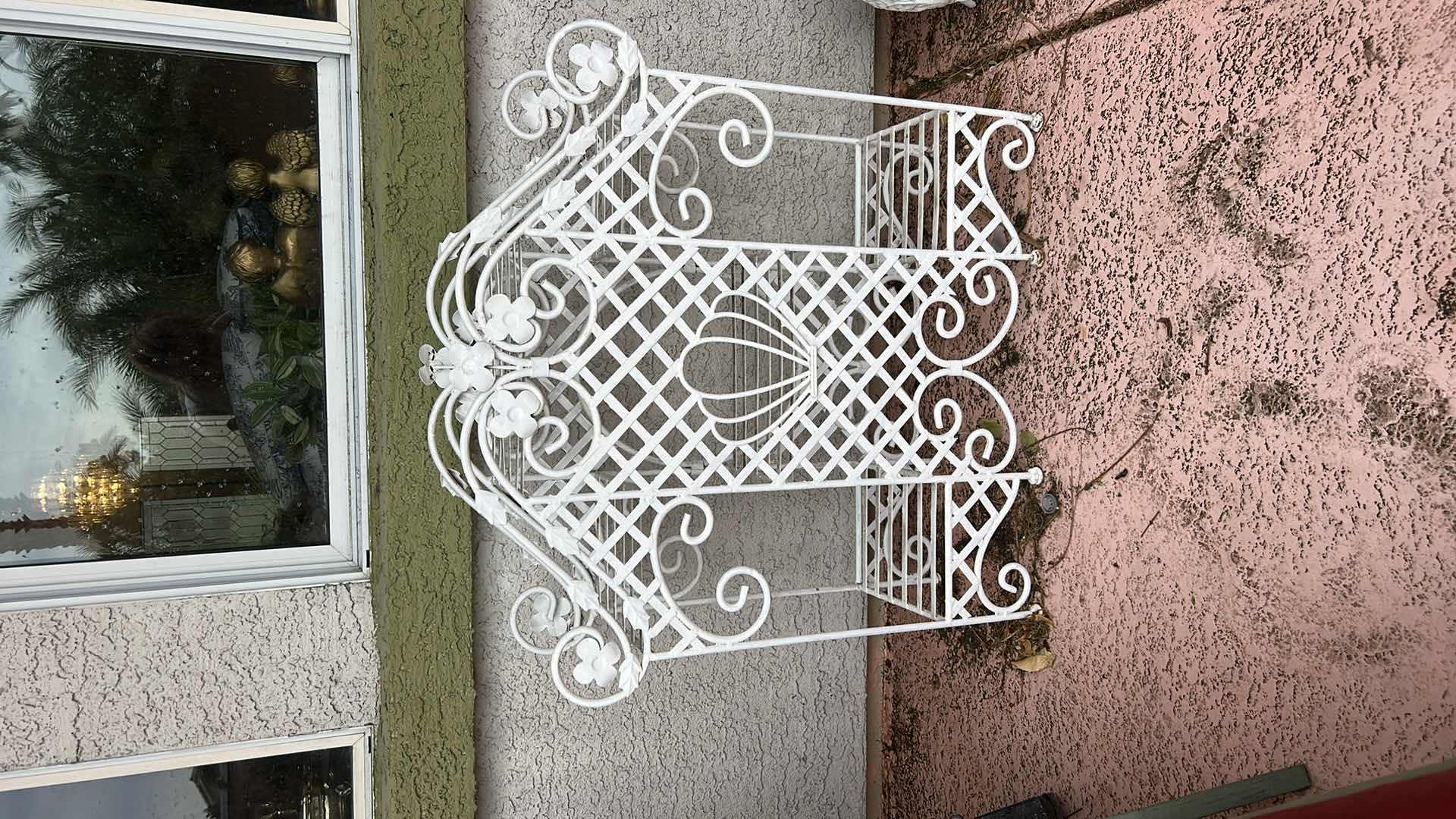 Photo 1 of HEAVY METAL PLANT STAND 32” x 10 1/2” x H33”